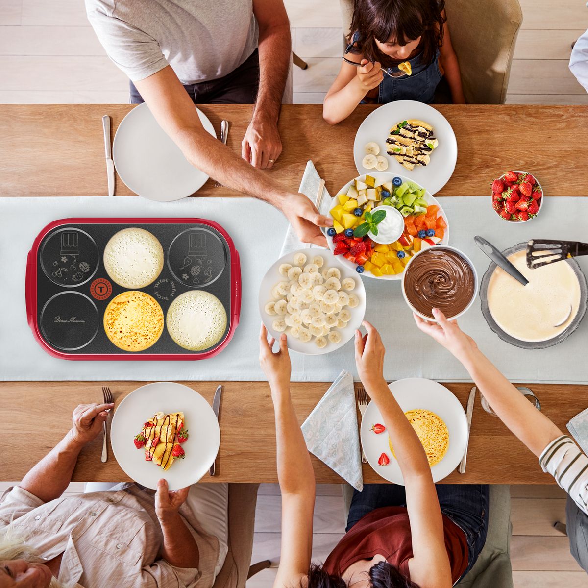 TEFAL Crêpière PY55B510 - Rouge