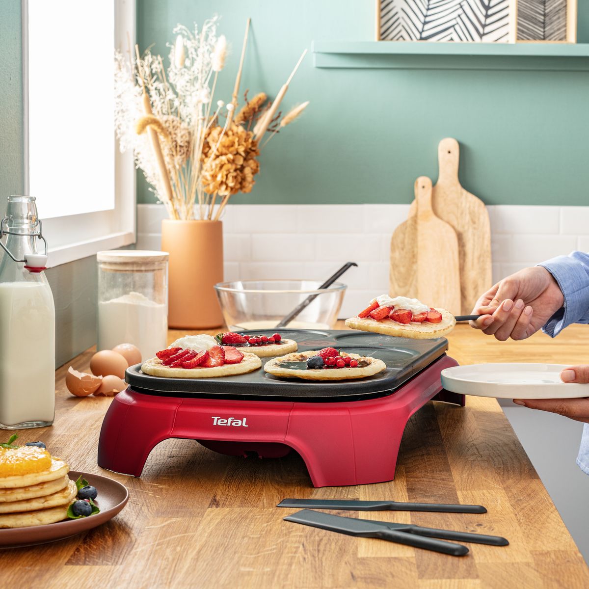 TEFAL Crêpière PY55B510 - Rouge