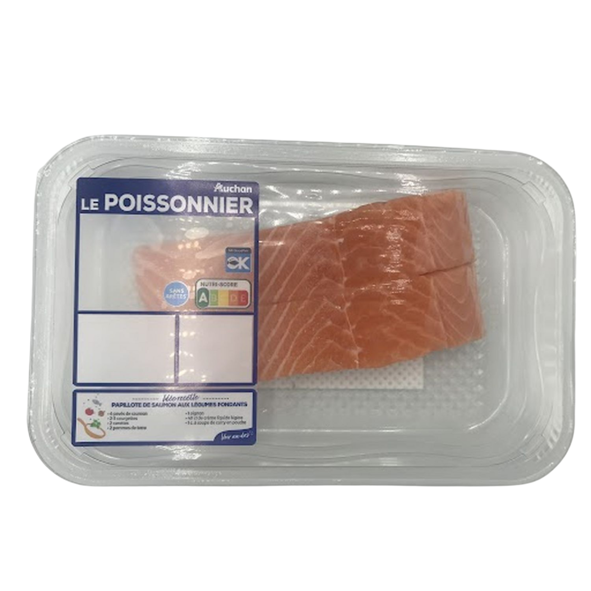 AUCHAN LE POISSONNIER Pavé de saumon sauvage de Norvège 2 pièces 250g