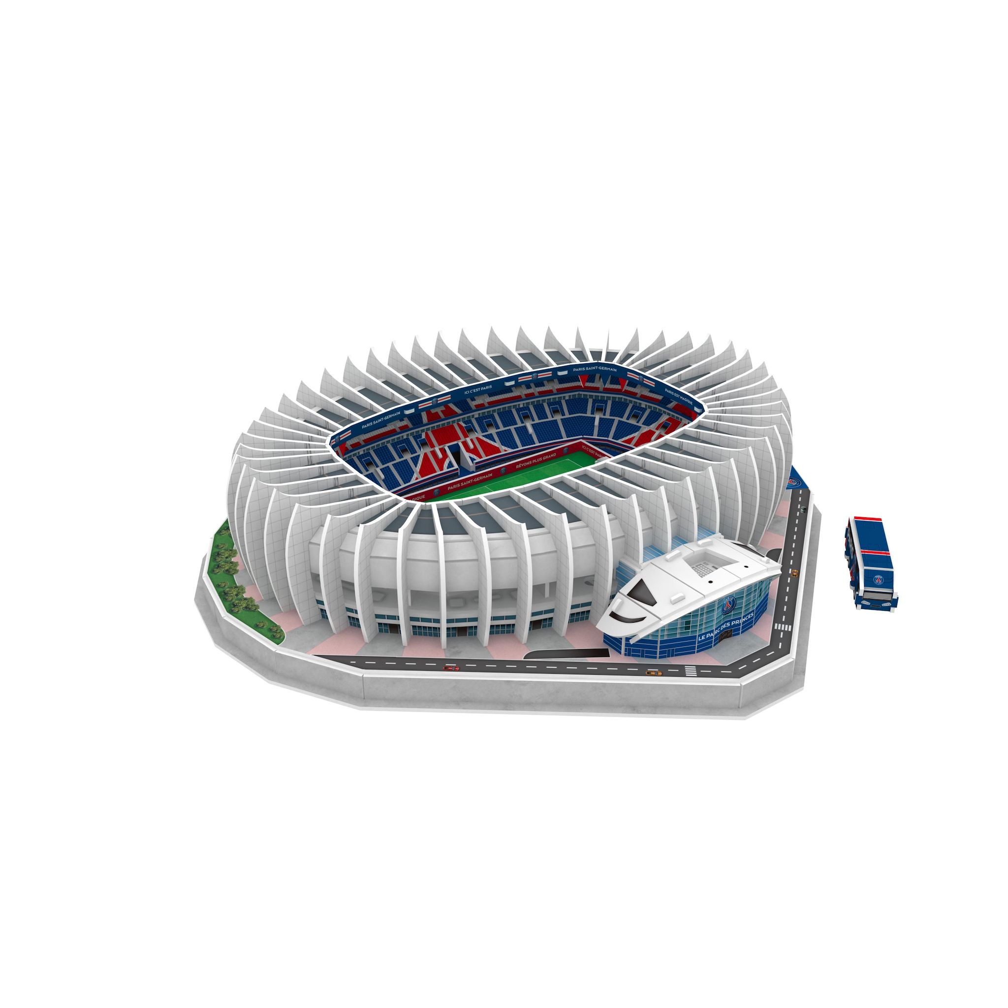Voir la diapositive 2 : MEGABLEU Puzzle 3D Stade Parc des Princes PSG LED