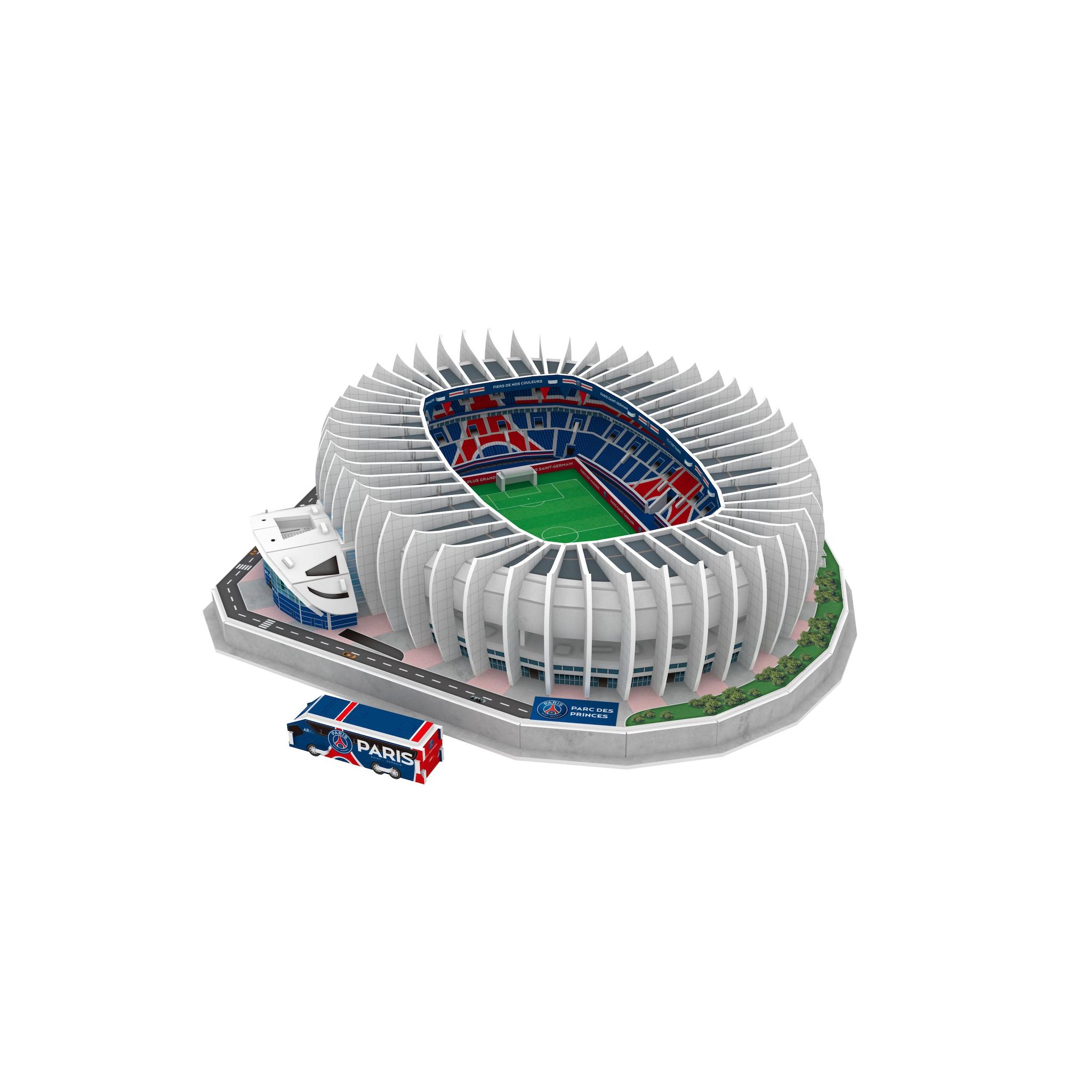 Voir la diapositive 3 : MEGABLEU Puzzle 3D Stade Parc des Princes PSG LED