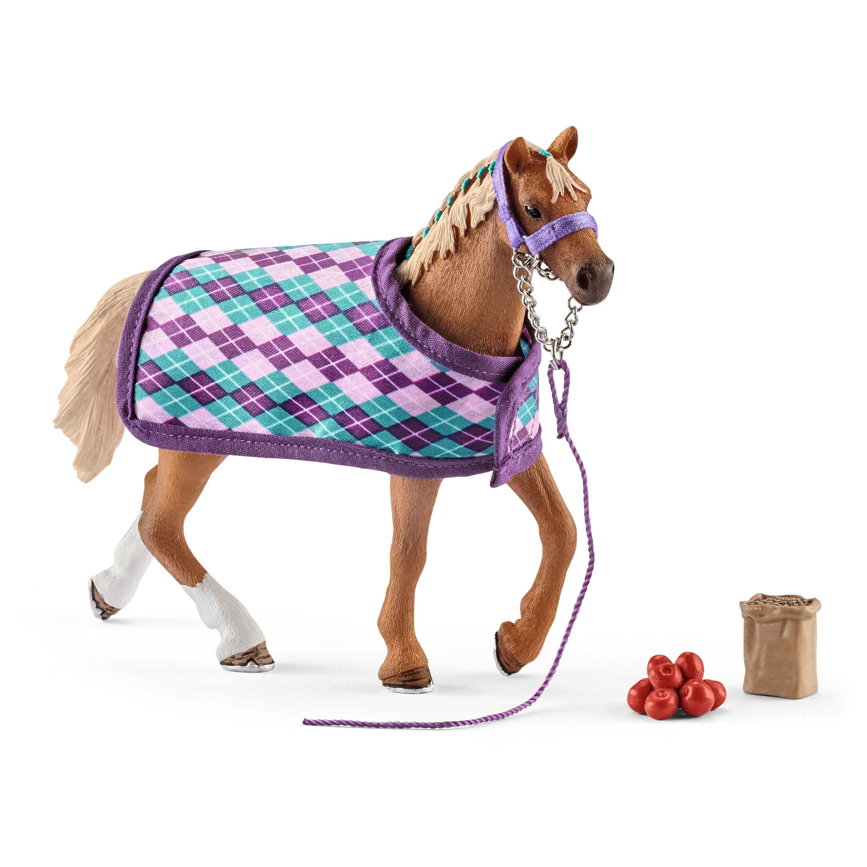 Voir la diapositive 2 : SCHLEICH Figurines Pur Sang Anglais avec couverture