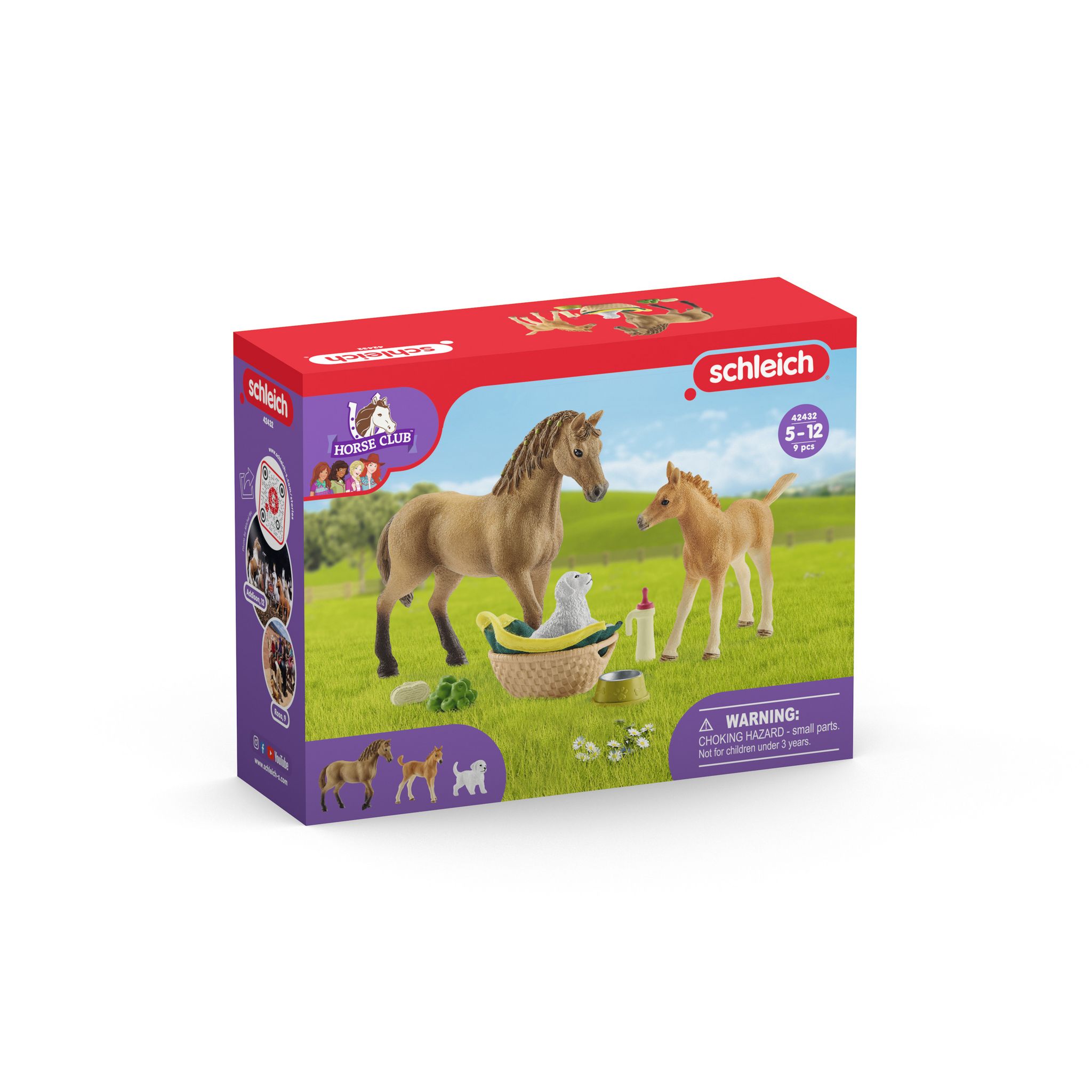 Voir la diapositive 3 : SCHLEICH Figurines Soins pour bébés animaux Horse Club