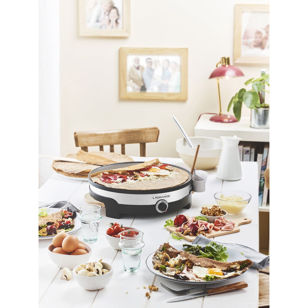 LAGRANGE Crêpière 109018 - Gris et noir