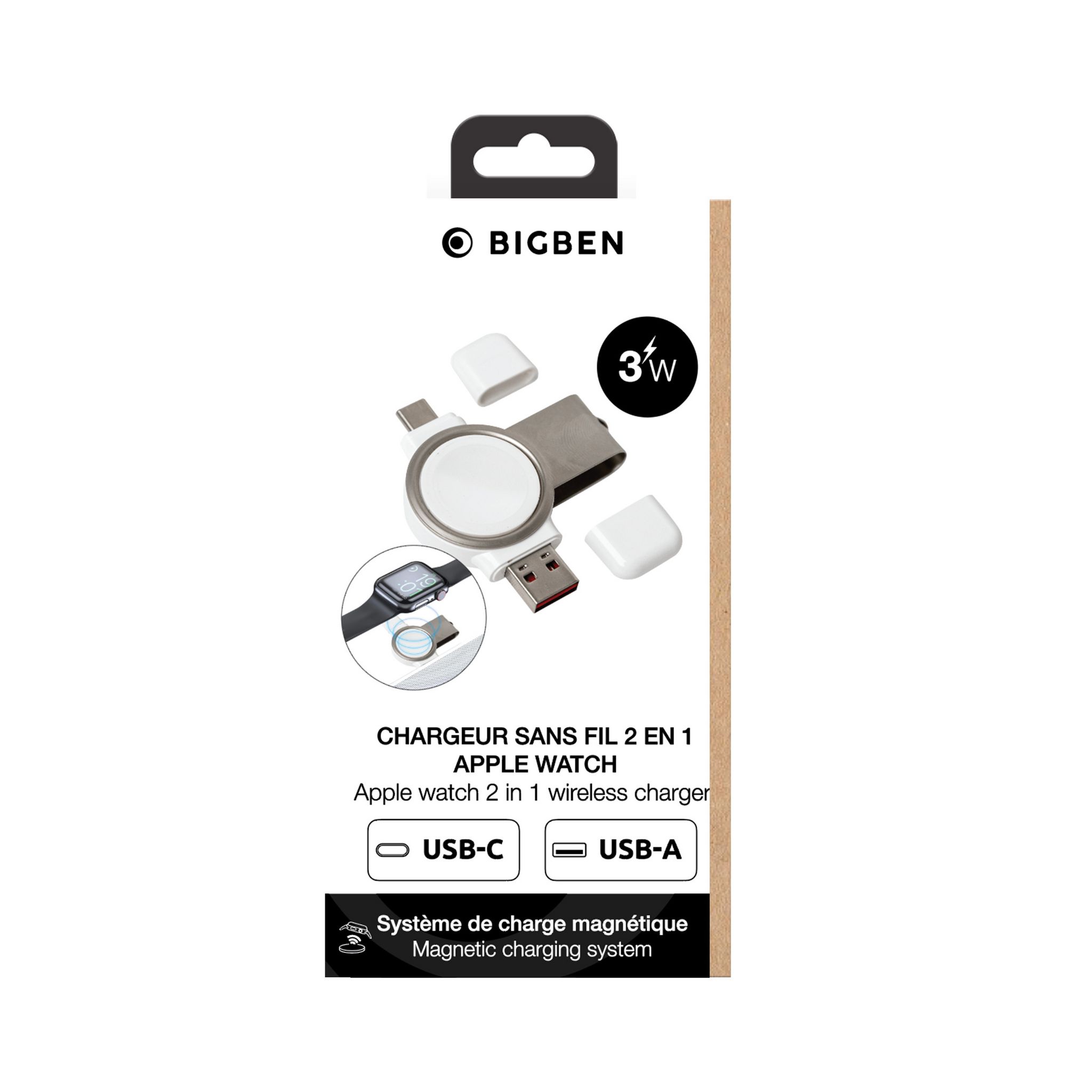 Voir la diapositive 2 : BIGBEN Charge pour APPLE Watch Magsafe - Blanc