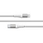 Voir la diapositive 1 : BIGBEN Câble renforcé USB C/Lightning - Longueur du câble 2m - Blanc