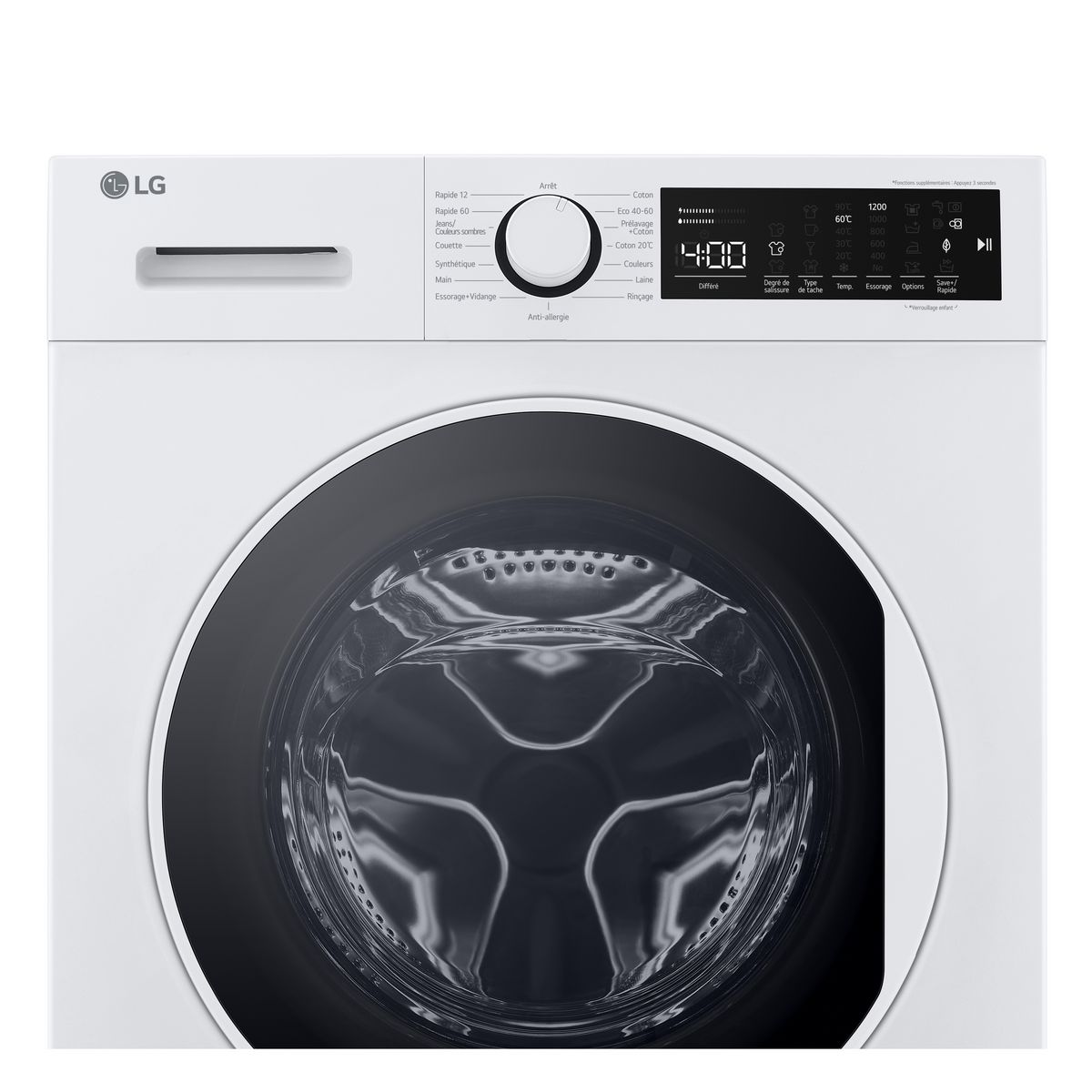 LG Lave linge hublot à induction F82D13WHS , 8 kg, 1200 T/min, B
