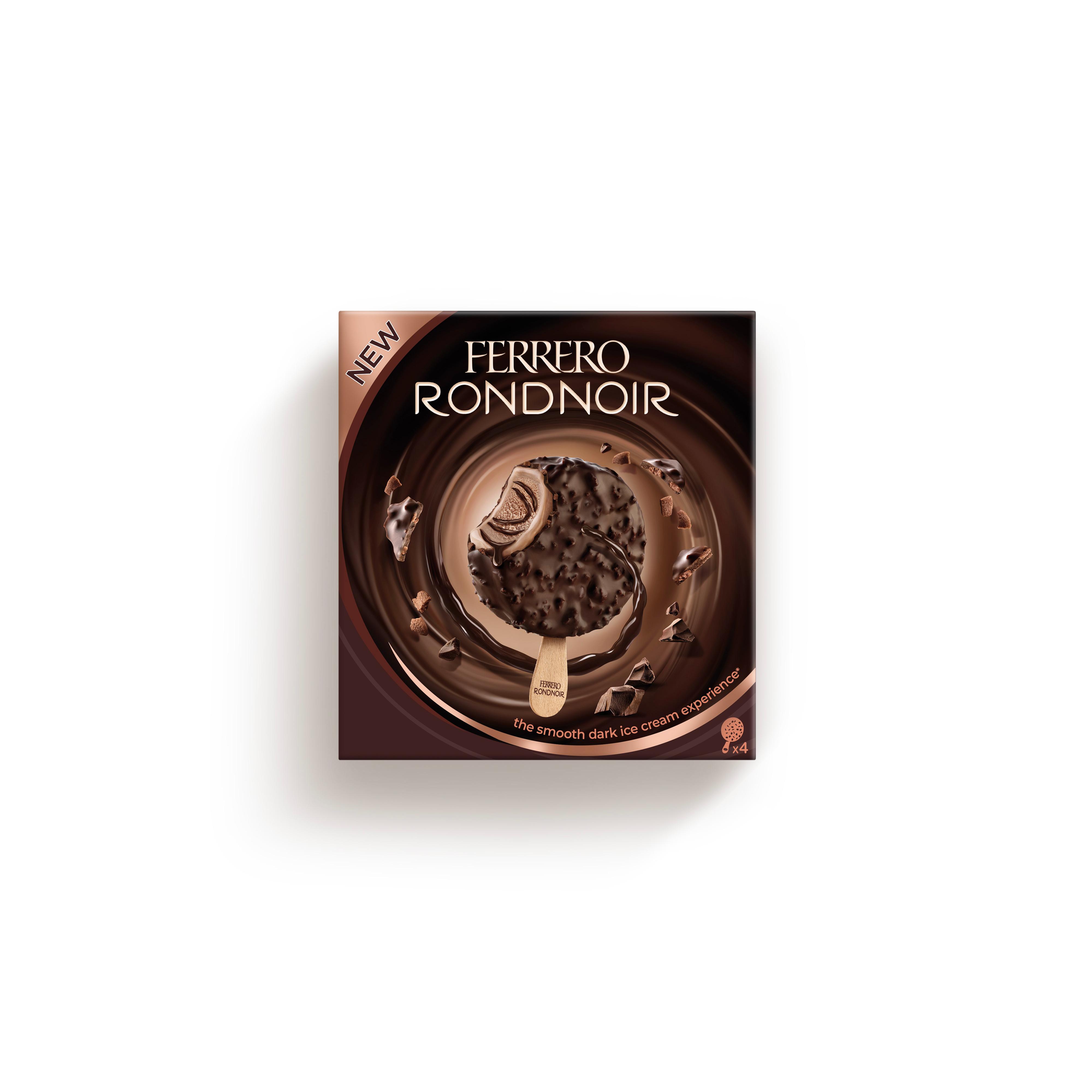 Voir la diapositive 2 : FERRERO Bâtonnets glacés Rondnoir chocolat noir 4 pièces 200g
