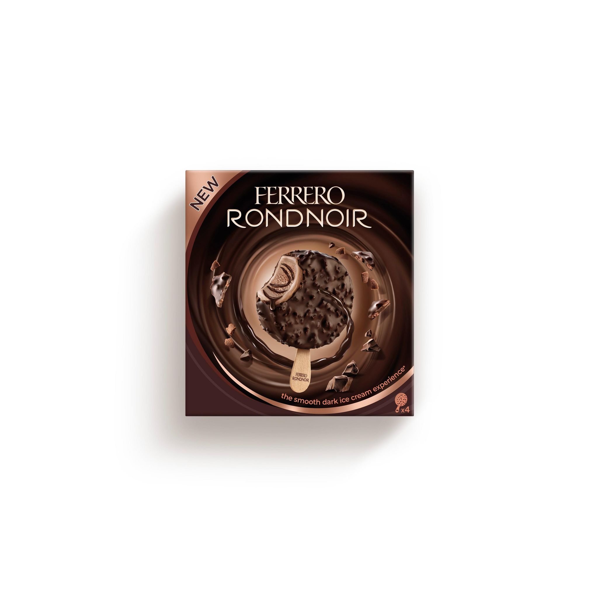 Voir la diapositive 2 : FERRERO Bâtonnets glacés Rondnoir chocolat noir 4 pièces 200g