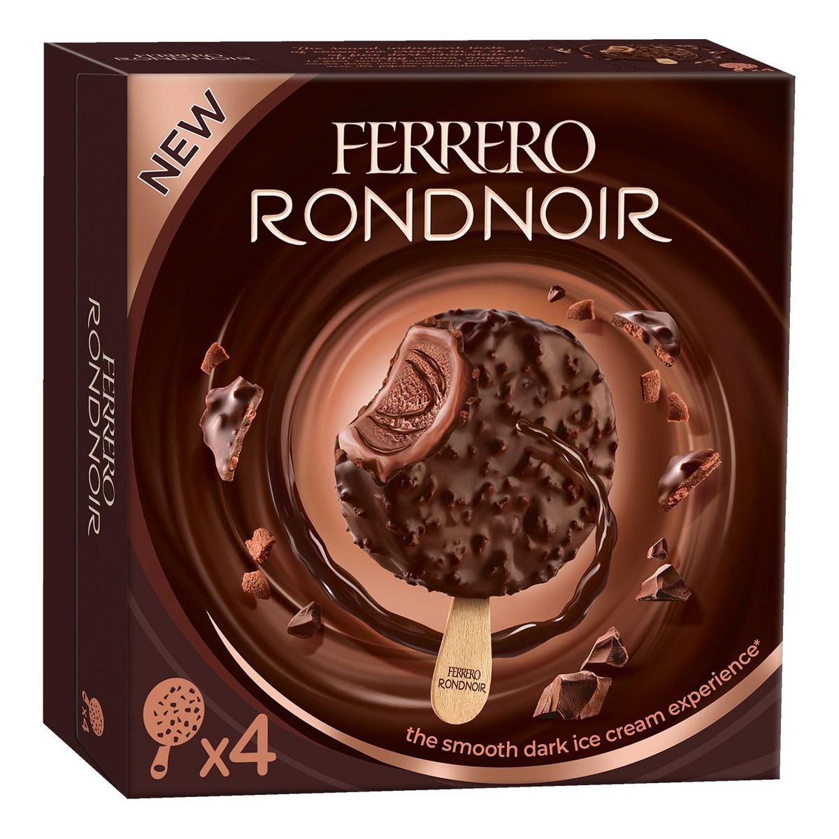 FERRERO Bâtonnets glacés Rondnoir chocolat noir 4 pièces 200g
