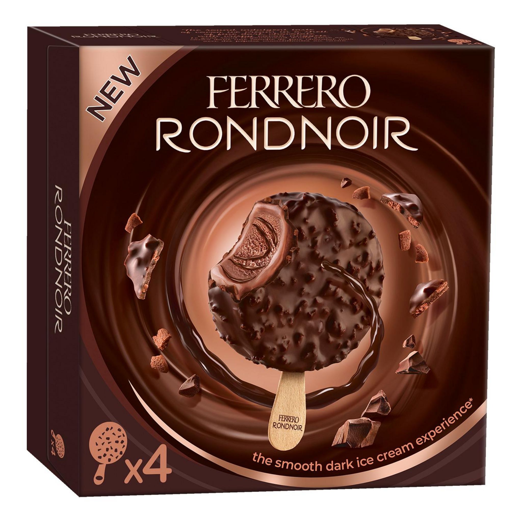 Voir la diapositive 3 : FERRERO Bâtonnets glacés Rondnoir chocolat noir 4 pièces 200g