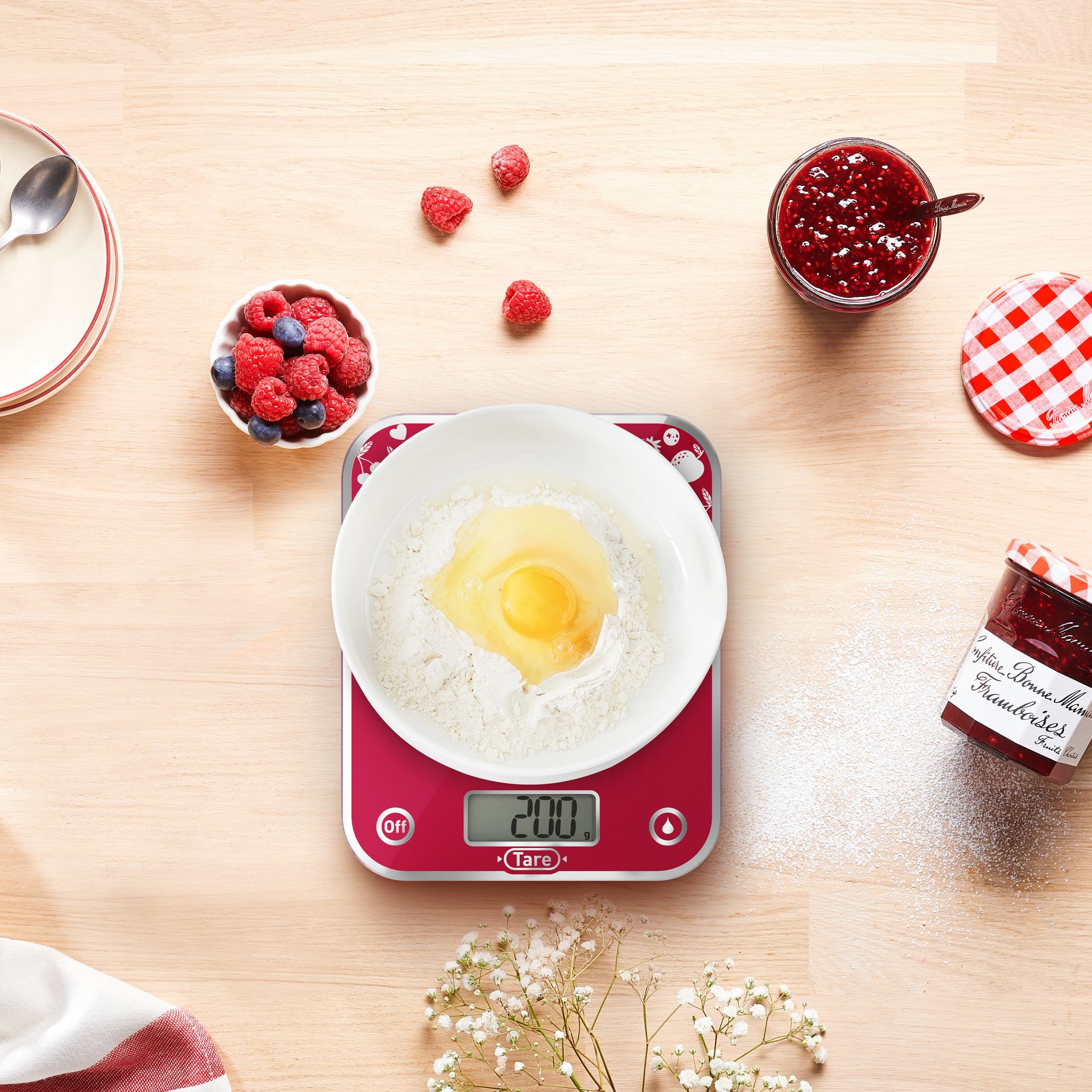 Voir la diapositive 5 : TEFAL Balance de cuisine BC5151V0 -Rouge