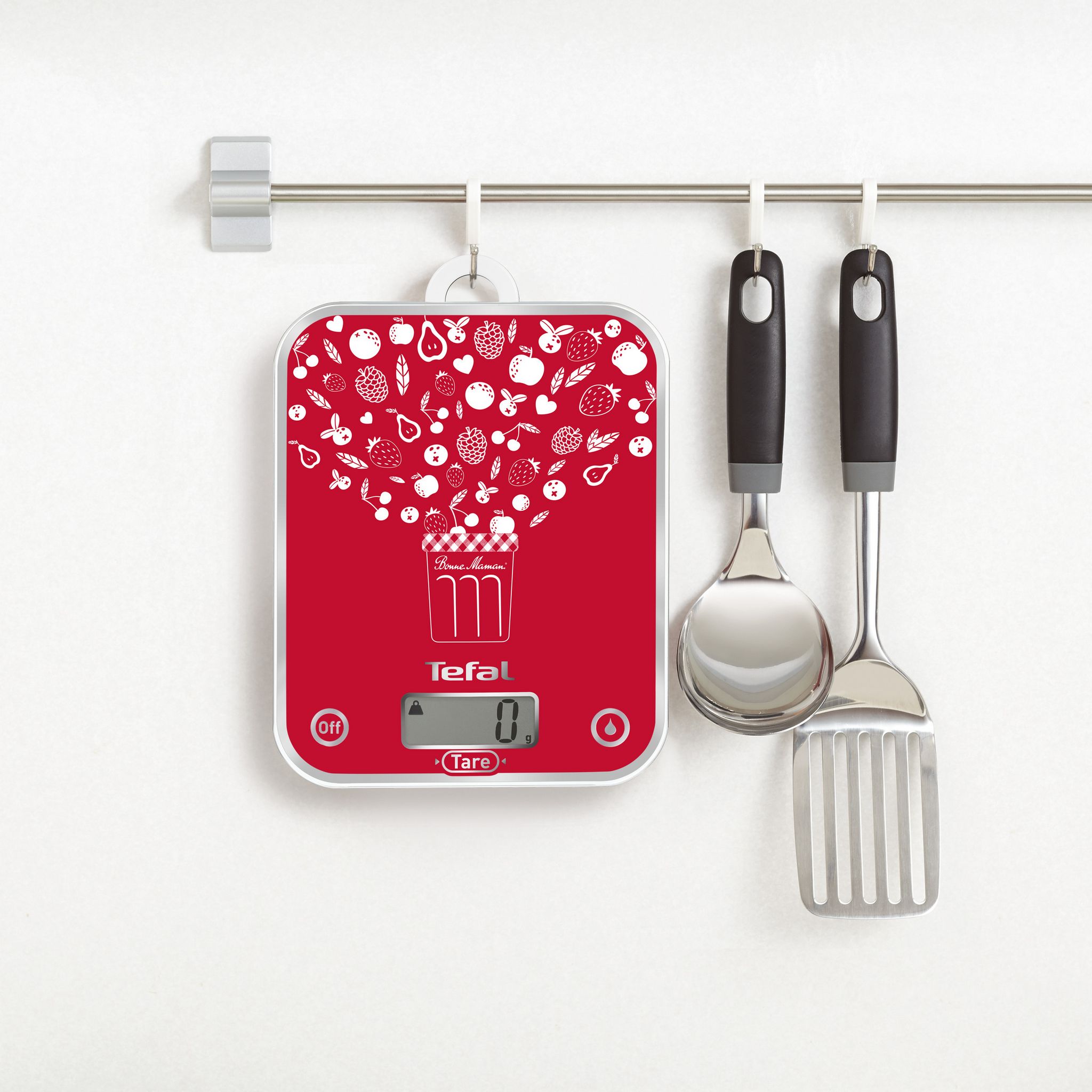 Voir la diapositive 6 : TEFAL Balance de cuisine BC5151V0 -Rouge