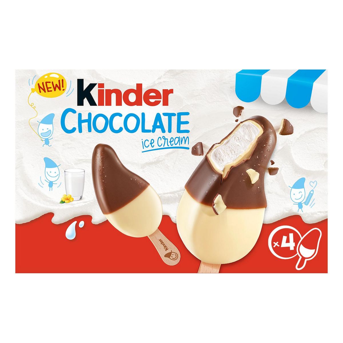 KINDER Bâtonnets glacées 4 pièces 152g