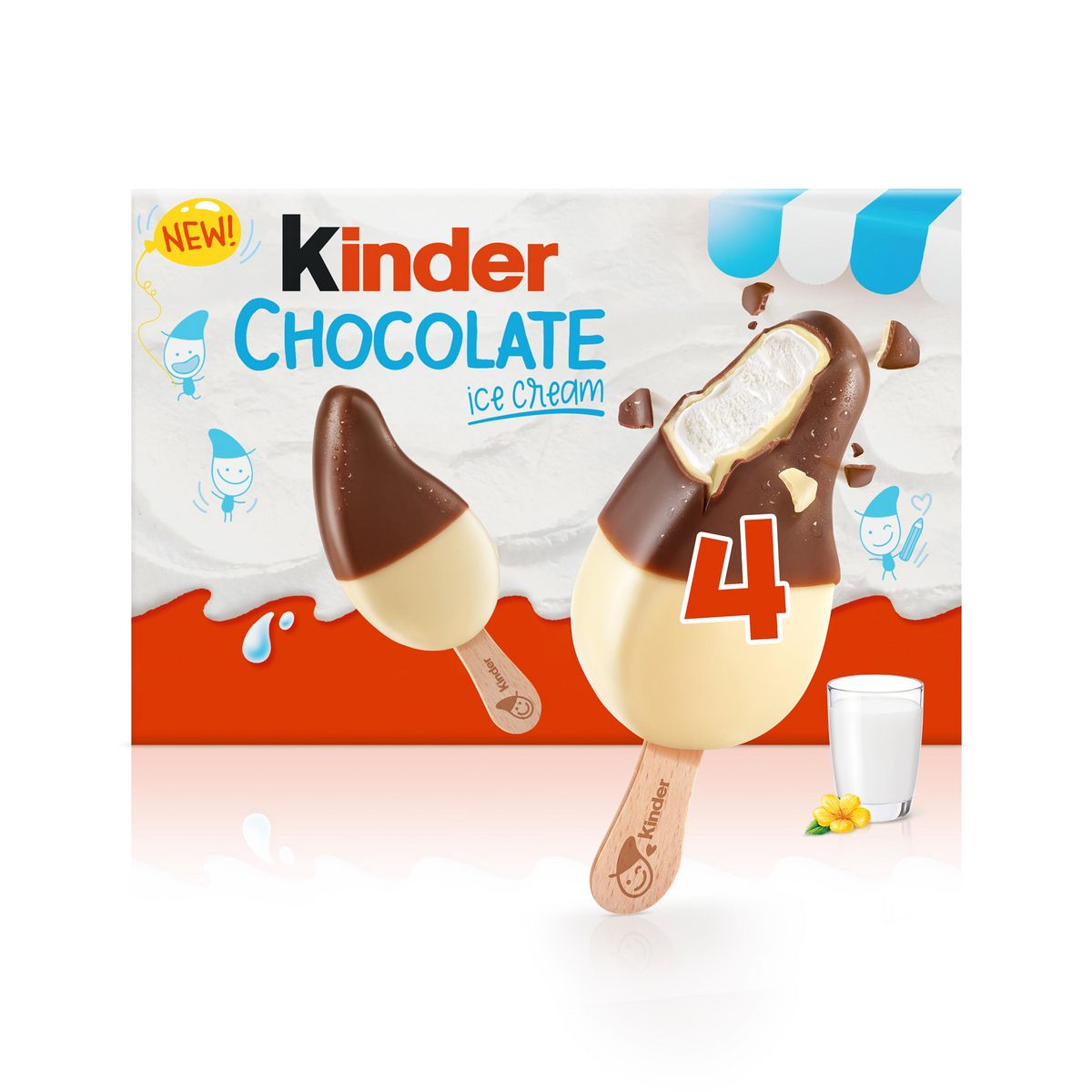 KINDER Bâtonnets glacées 4 pièces 152g
