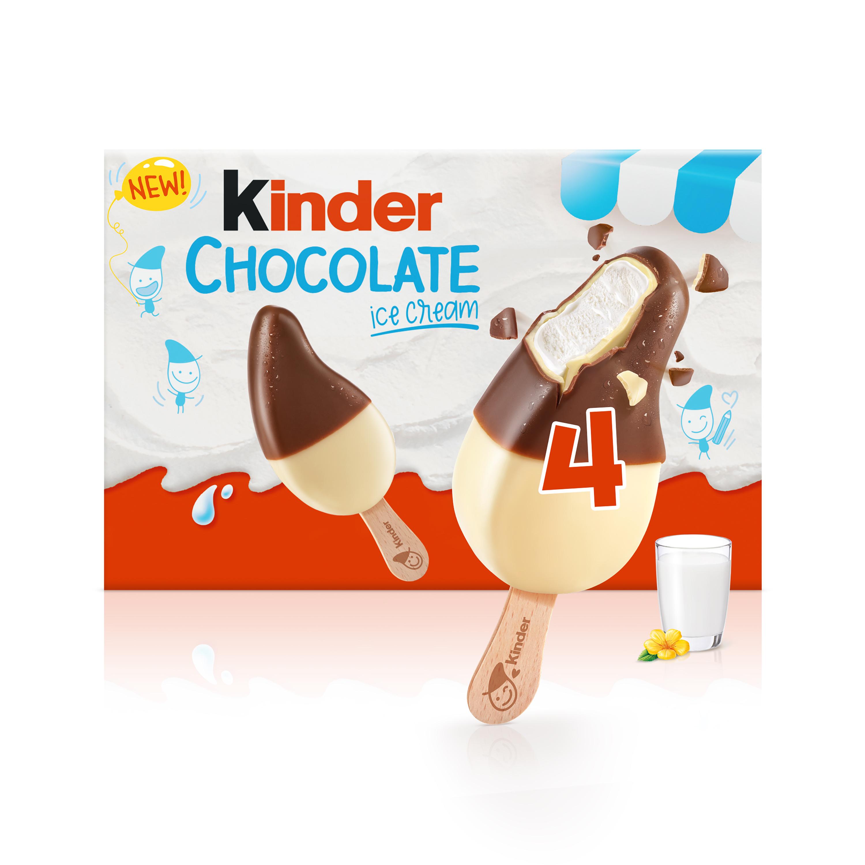 Voir la diapositive 4 : KINDER Bâtonnets glacées 4 pièces 152g