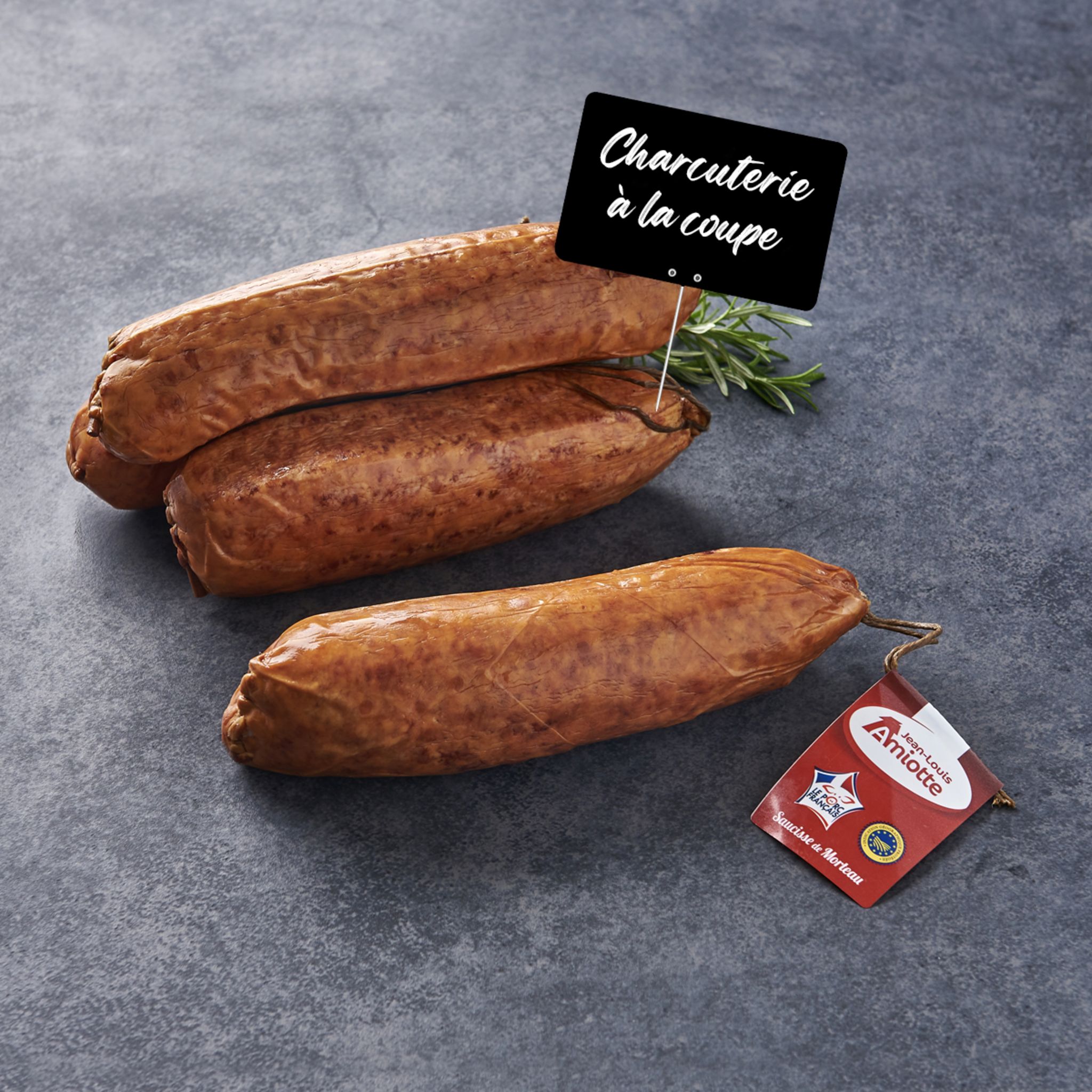 Voir la diapositive 2 : MON CHARCUTIER Saucisse de Morteau IGP 1 pièce 350g