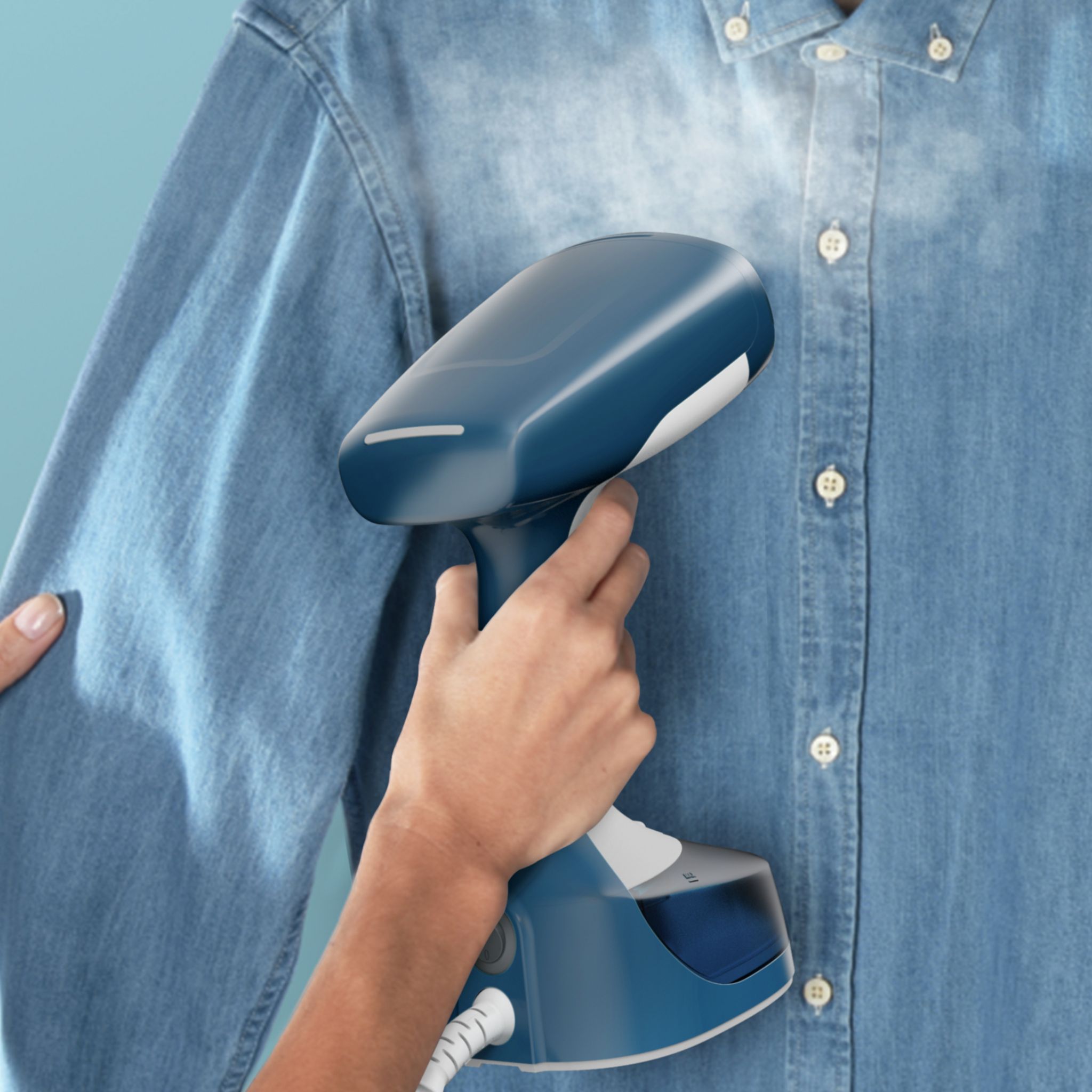 Voir la diapositive 4 : CALOR Défroisseur à main DT7130C0 - Bleu