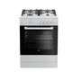 Voir la diapositive 1 : BEKO Cuisinière à gaz FSG62010FW, 60cm, 4 foyers, Four à gaz