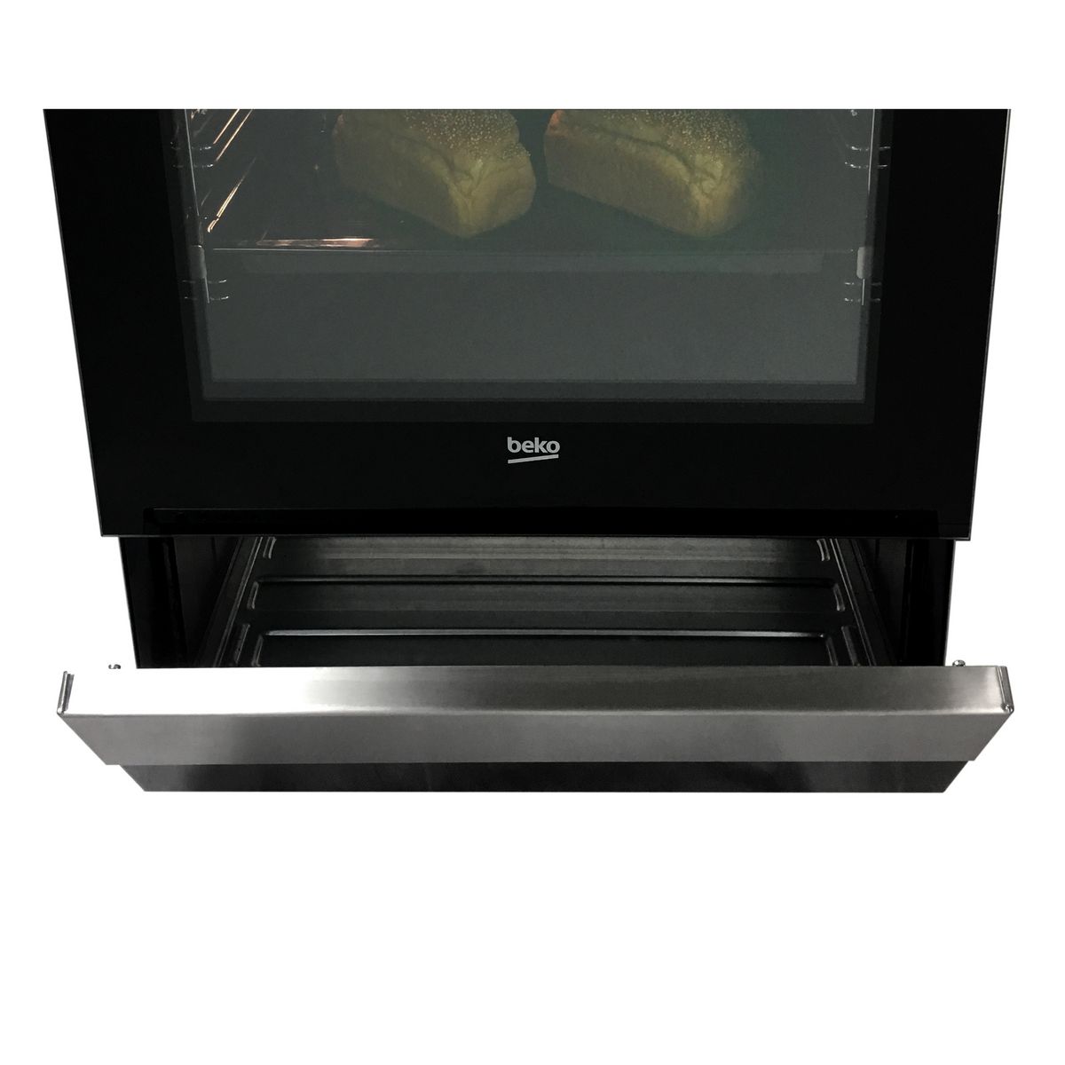 BEKO Cuisinière à gaz FSG62010FW, 60cm, 4 foyers, Four à gaz