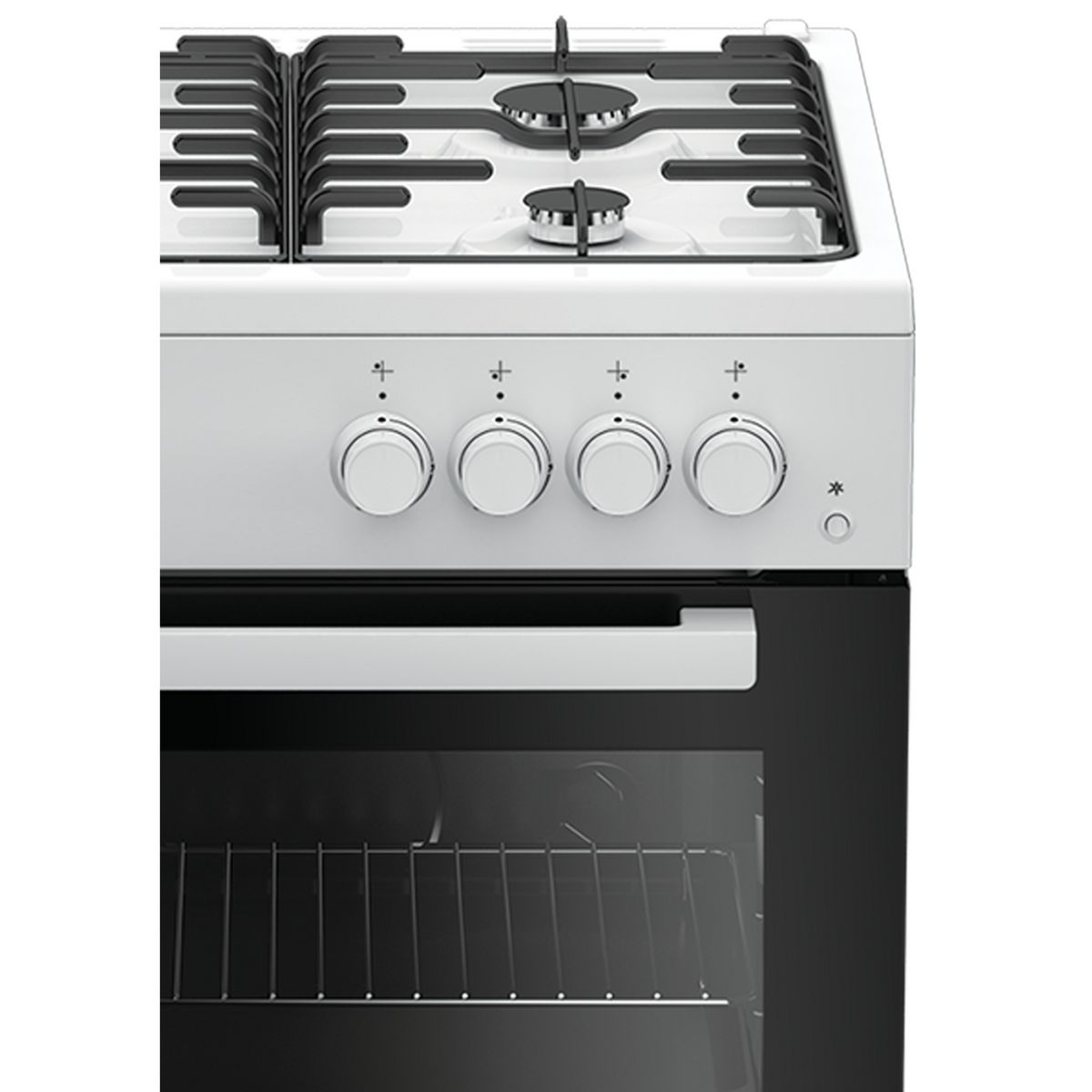 BEKO Cuisinière à gaz FSG62010FW, 60cm, 4 foyers, Four à gaz