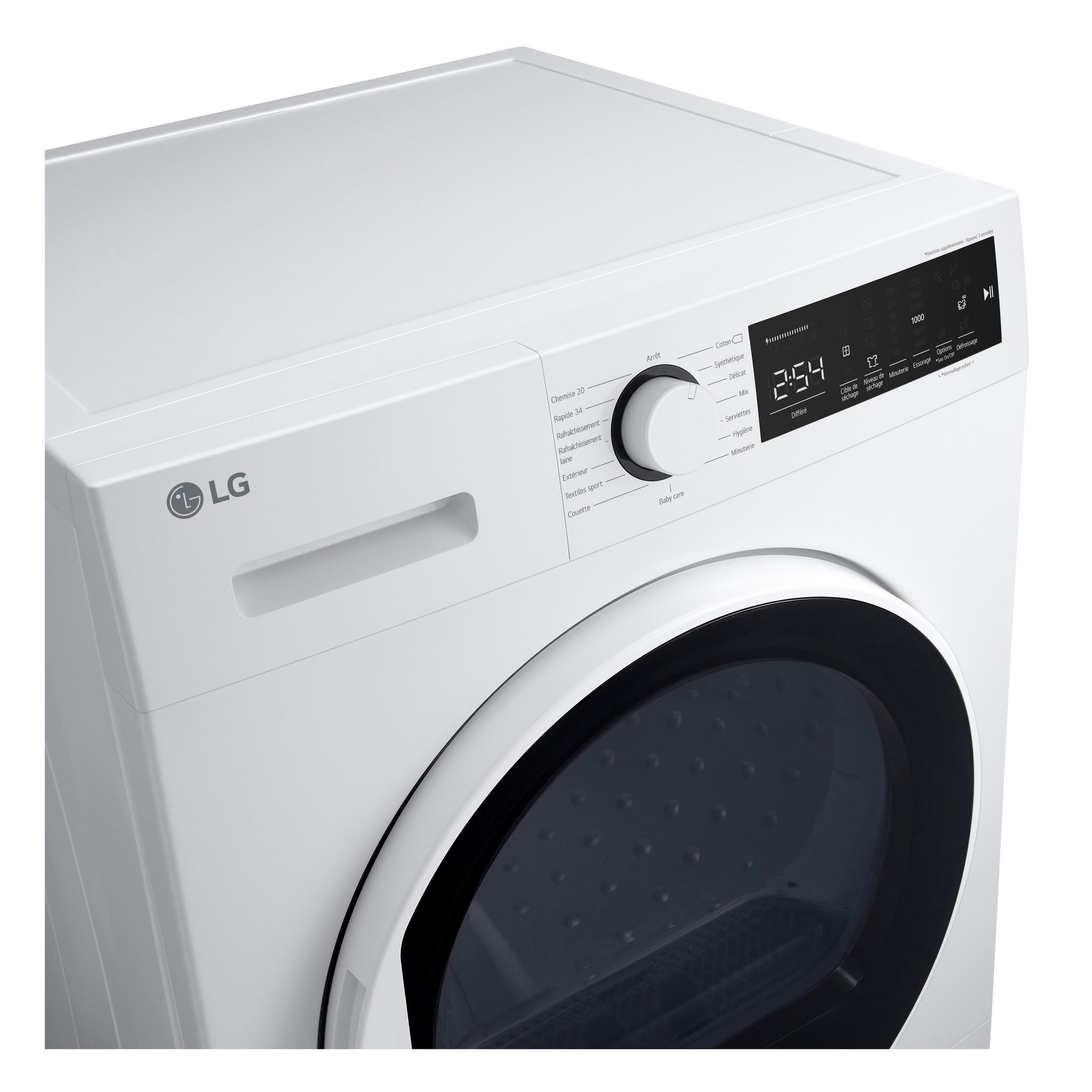 Voir la diapositive 5 : LG Sèche linge RH8D13WH, 8 kg, Pompe à chaleur, A++