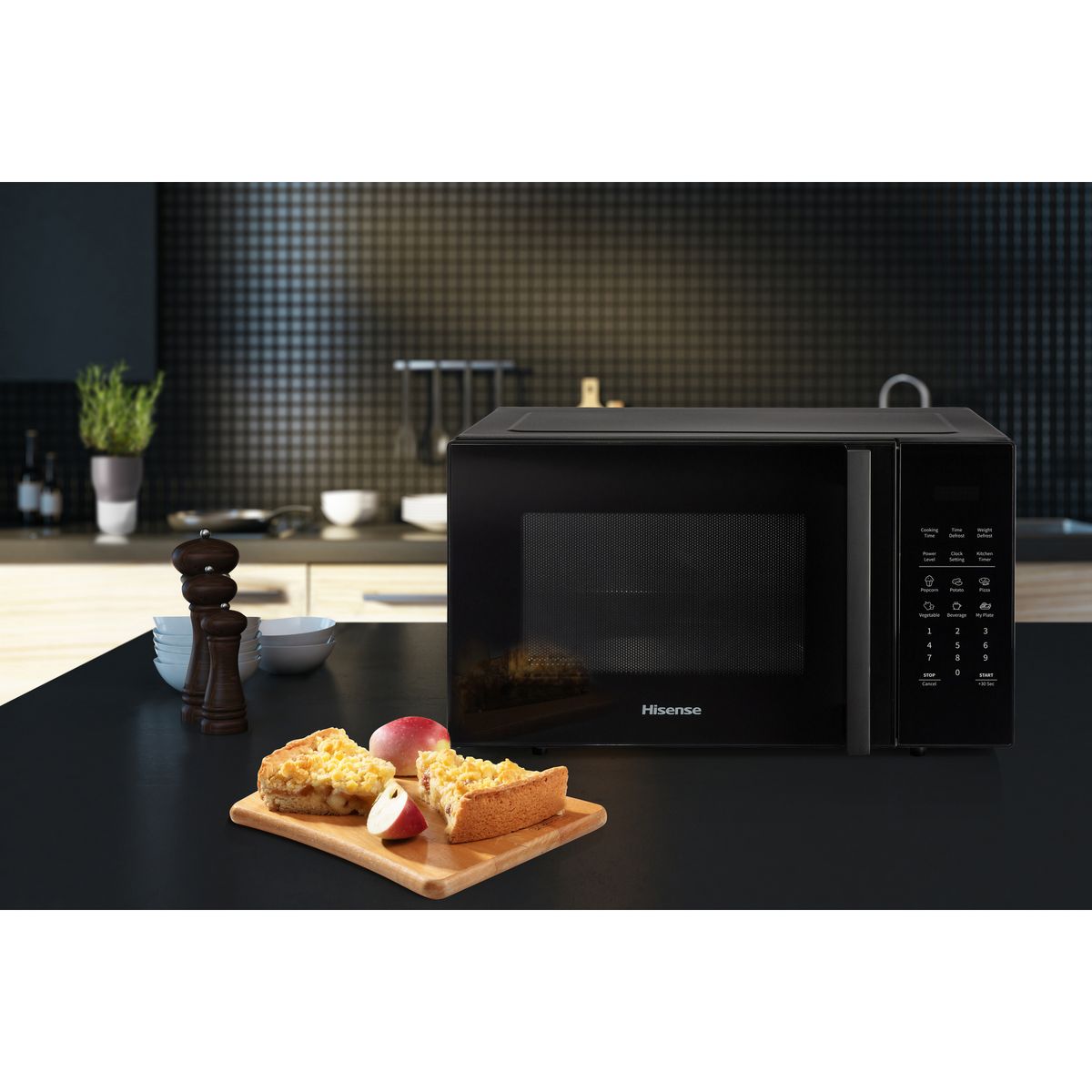 HISENSE Micro-ondes monofonction H25MOBS7H - 900 W - Capacité 25 L - Bleu