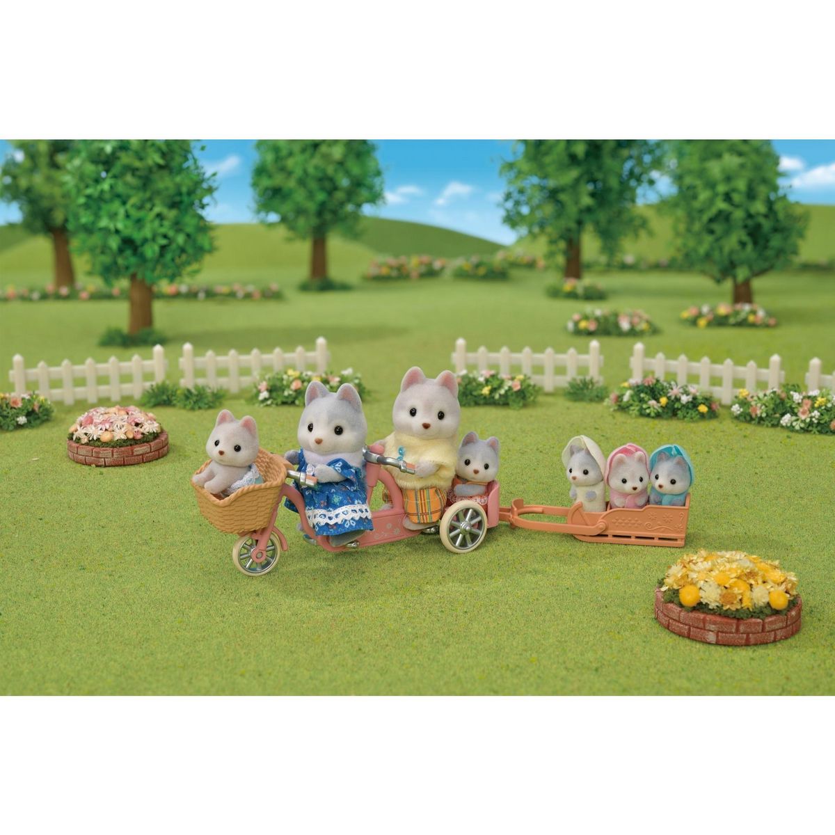 EPOCH D'ENFANCE Famille Husky Sylvanian Families