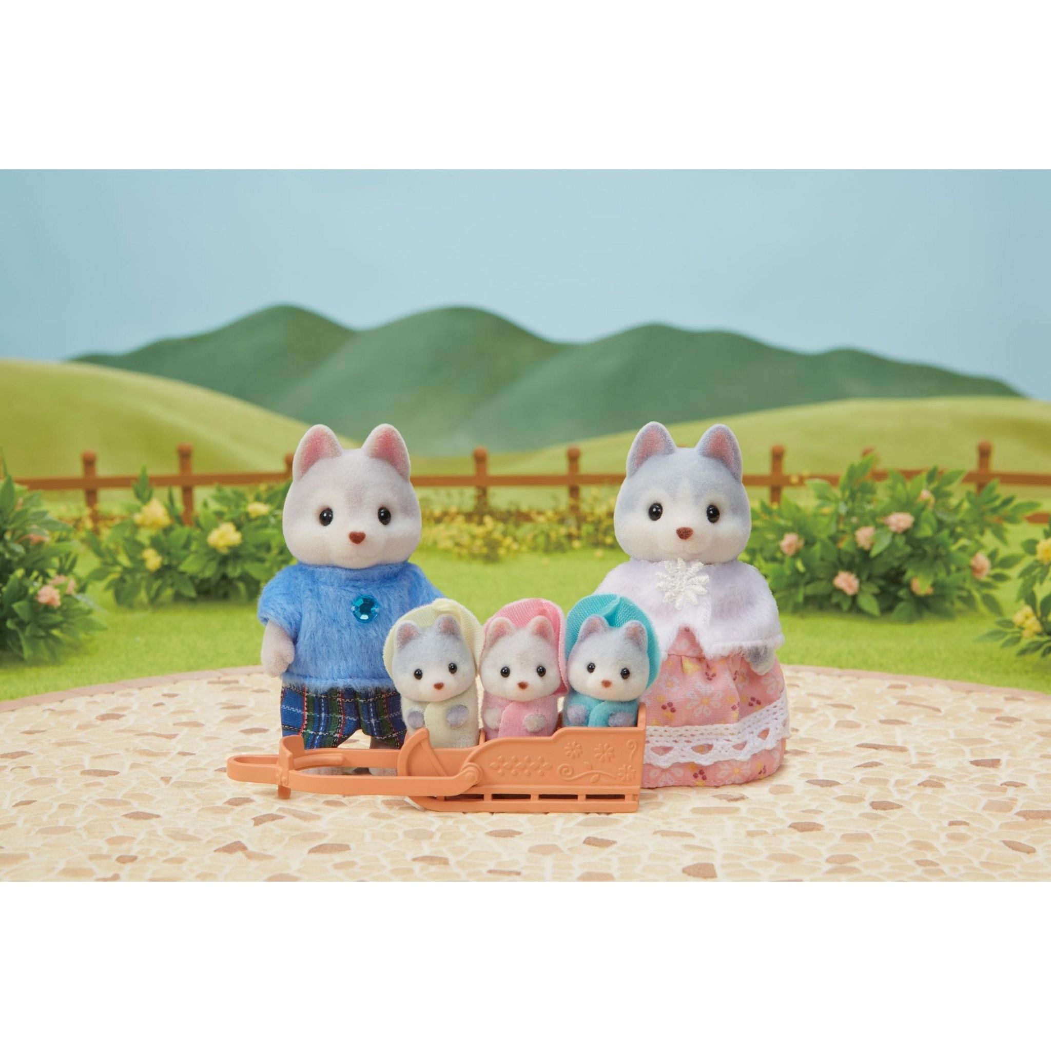 Voir la diapositive 11 : EPOCH D'ENFANCE Famille Husky Sylvanian Families