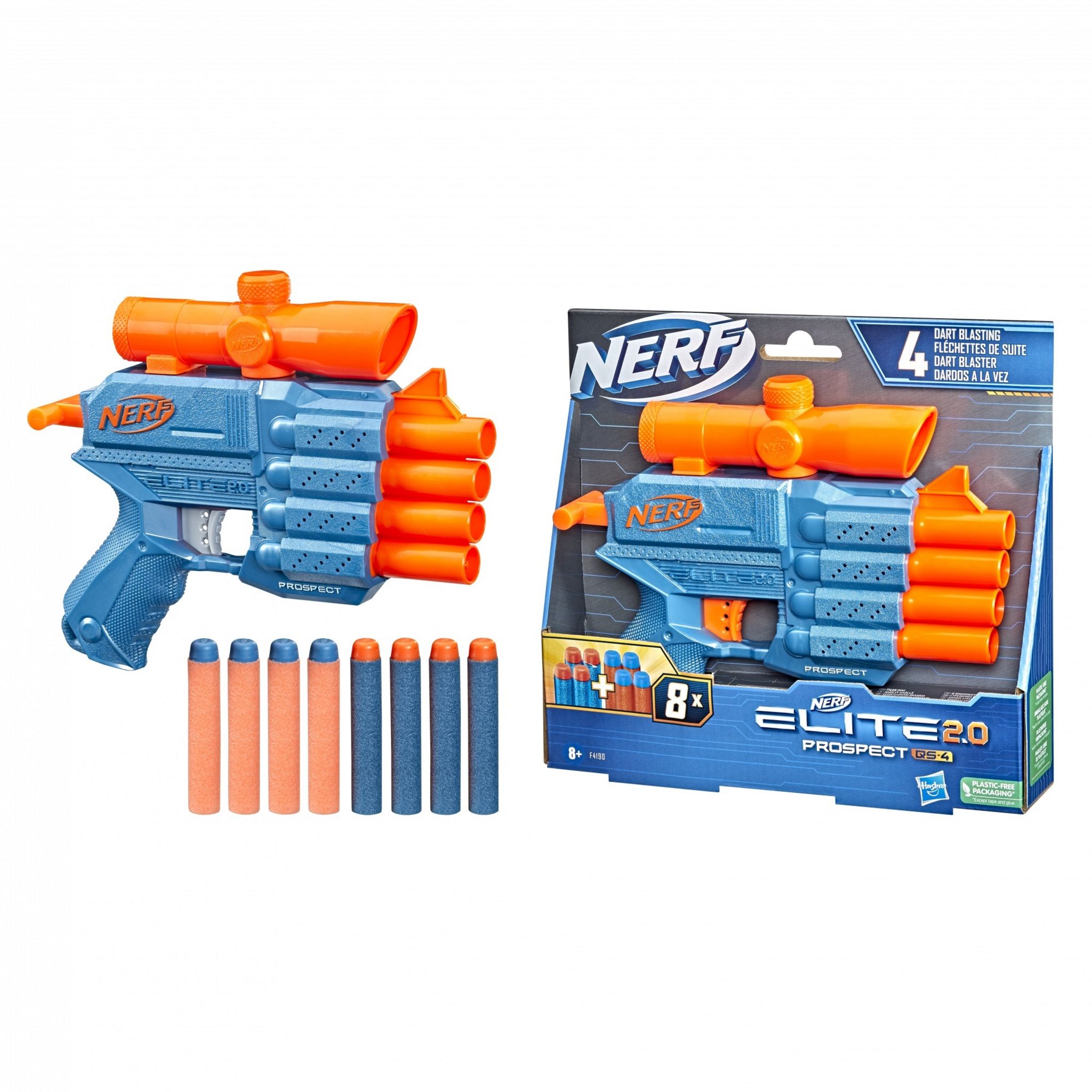 Voir la diapositive 4 : HASBRO Blaster Nerf Élite 2.0 Prostec QS-4