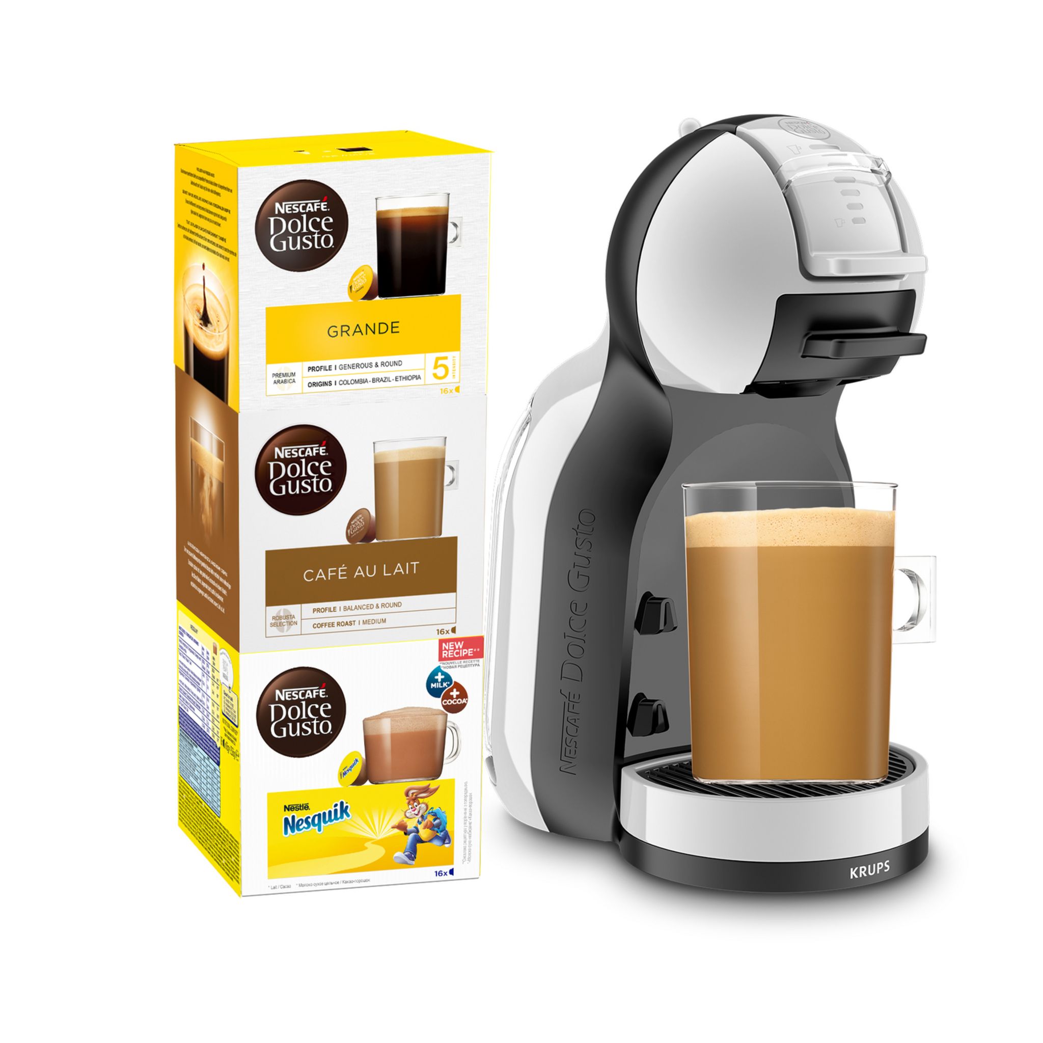 Voir la diapositive 2 : KRUPS Cafetière à capsule Dolce Gusto MINI ME YY4880FD - Gris artic