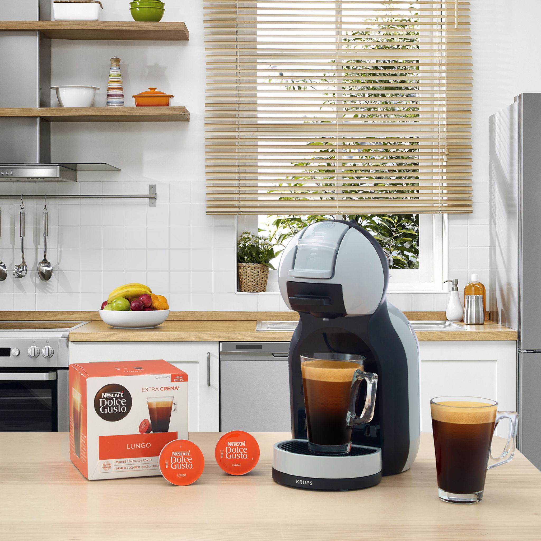 Voir la diapositive 7 : KRUPS Cafetière à capsule Dolce Gusto MINI ME YY4880FD - Gris artic