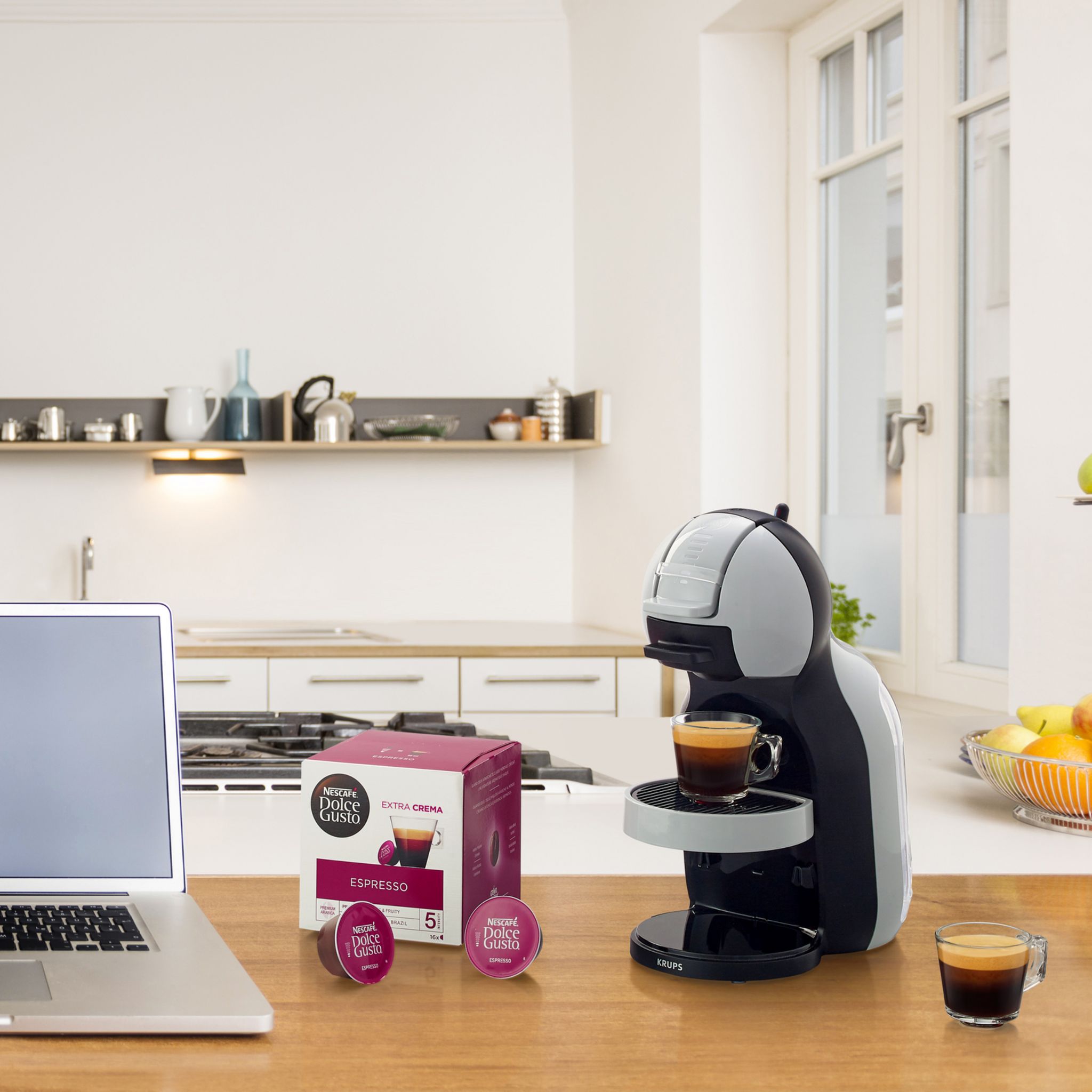 Voir la diapositive 9 : KRUPS Cafetière à capsule Dolce Gusto MINI ME YY4880FD - Gris artic