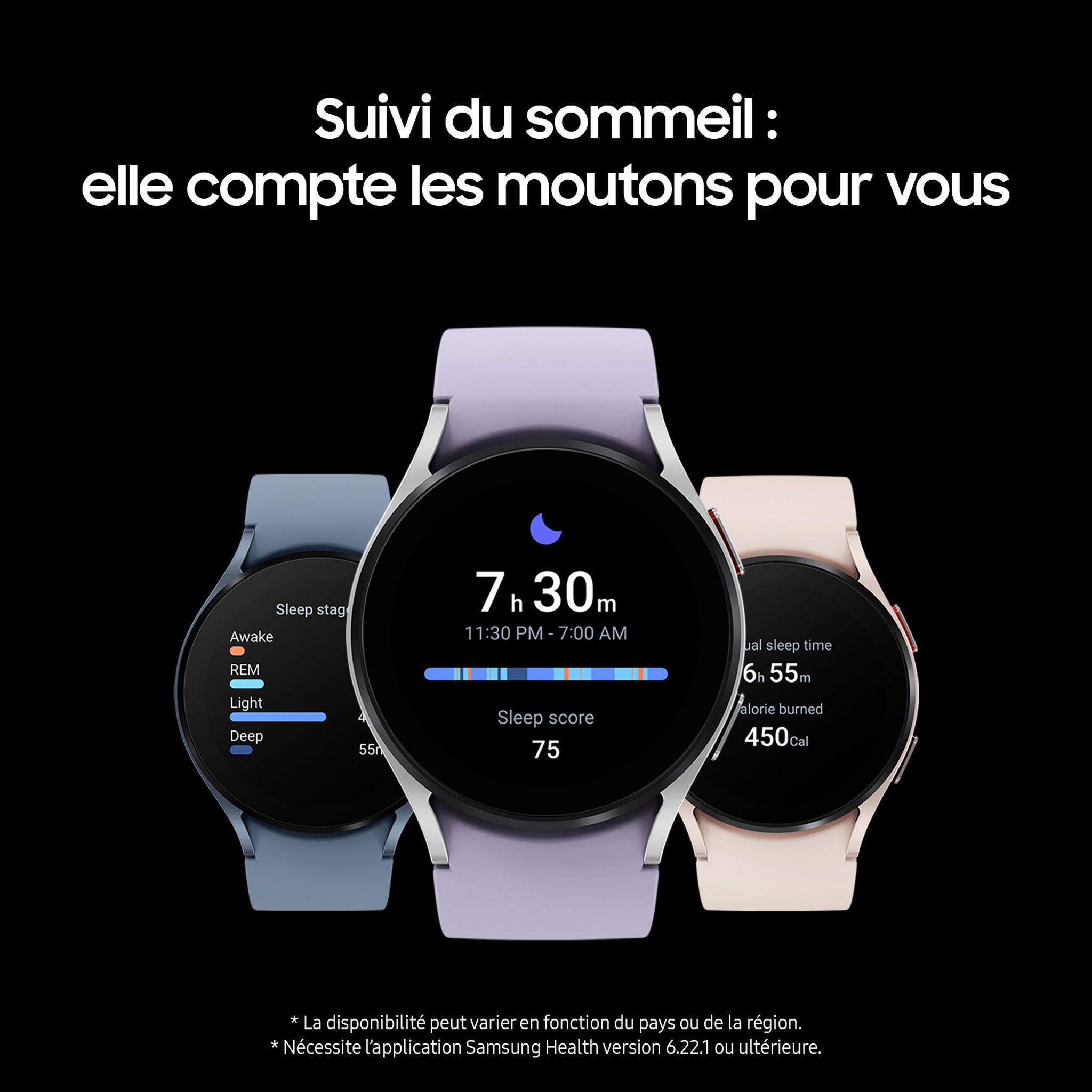 Voir la diapositive 4 : SAMSUNG Montre connectée Watch 5 44mm - Argent