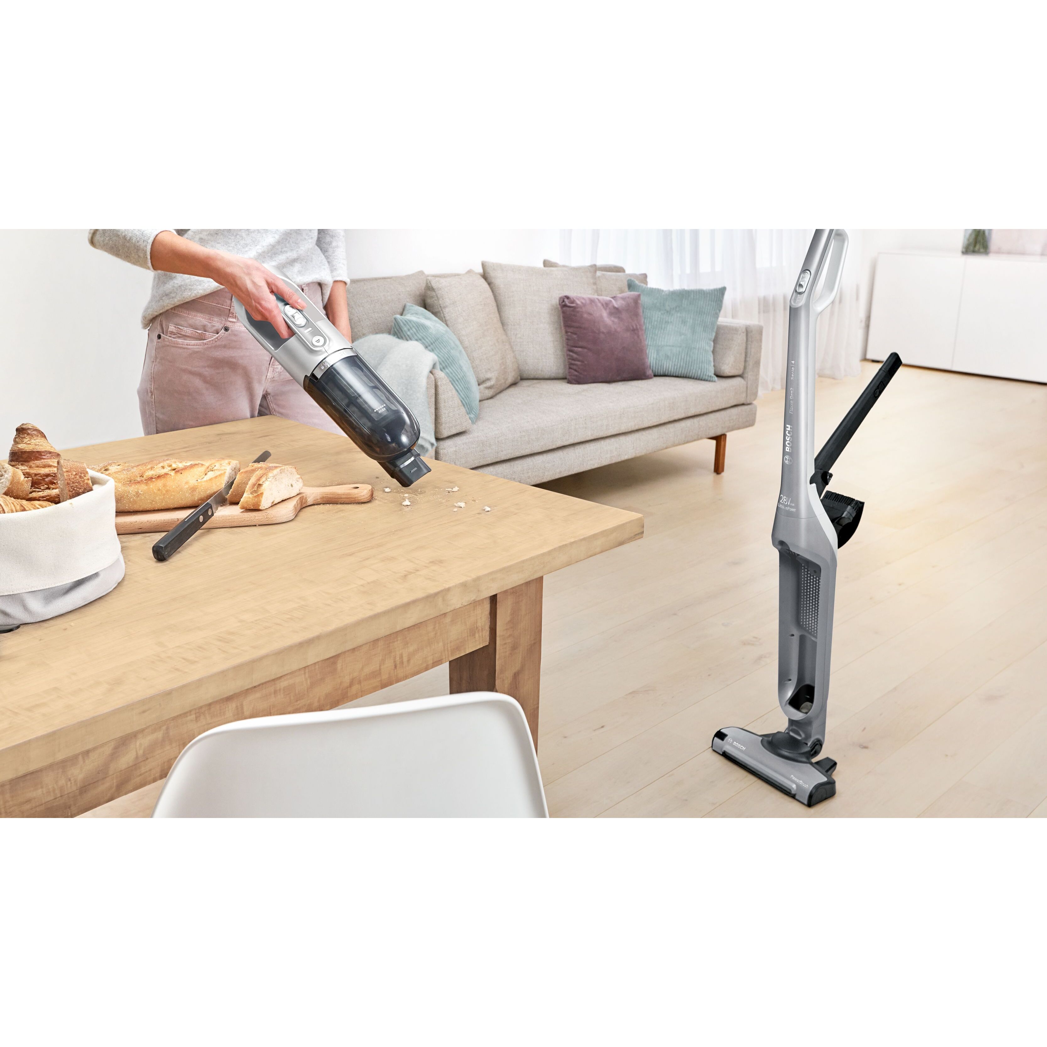 Voir la diapositive 12 : BOSCH Aspirateur balai 2 en 1 BCH3K2301 - Argent