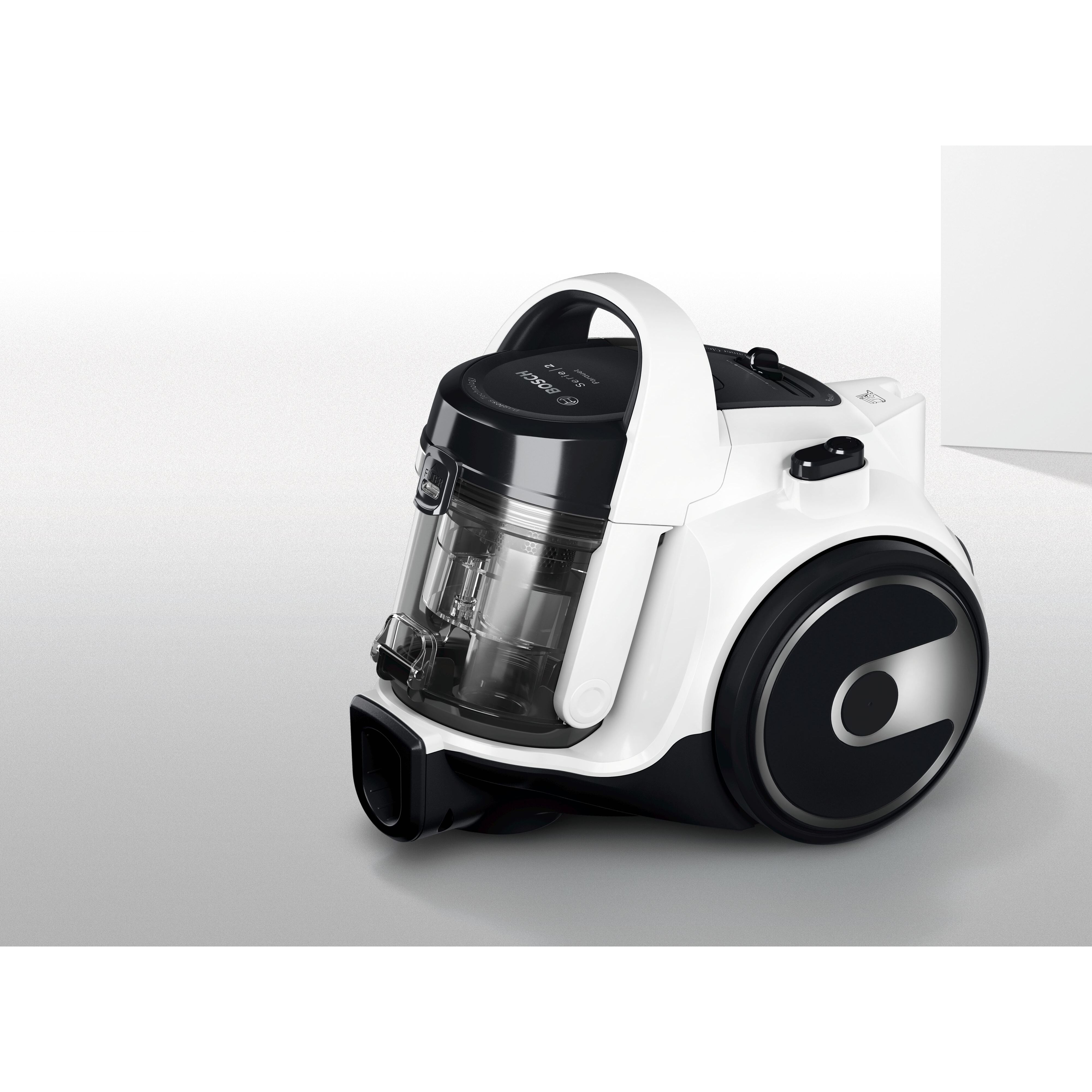 Voir la diapositive 2 : BOSCH Aspirateur traîneau sans sac BGS05A322 - Blanc