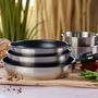 Voir la diapositive 3 : Batterie de cuisine 6 pièces induction inox