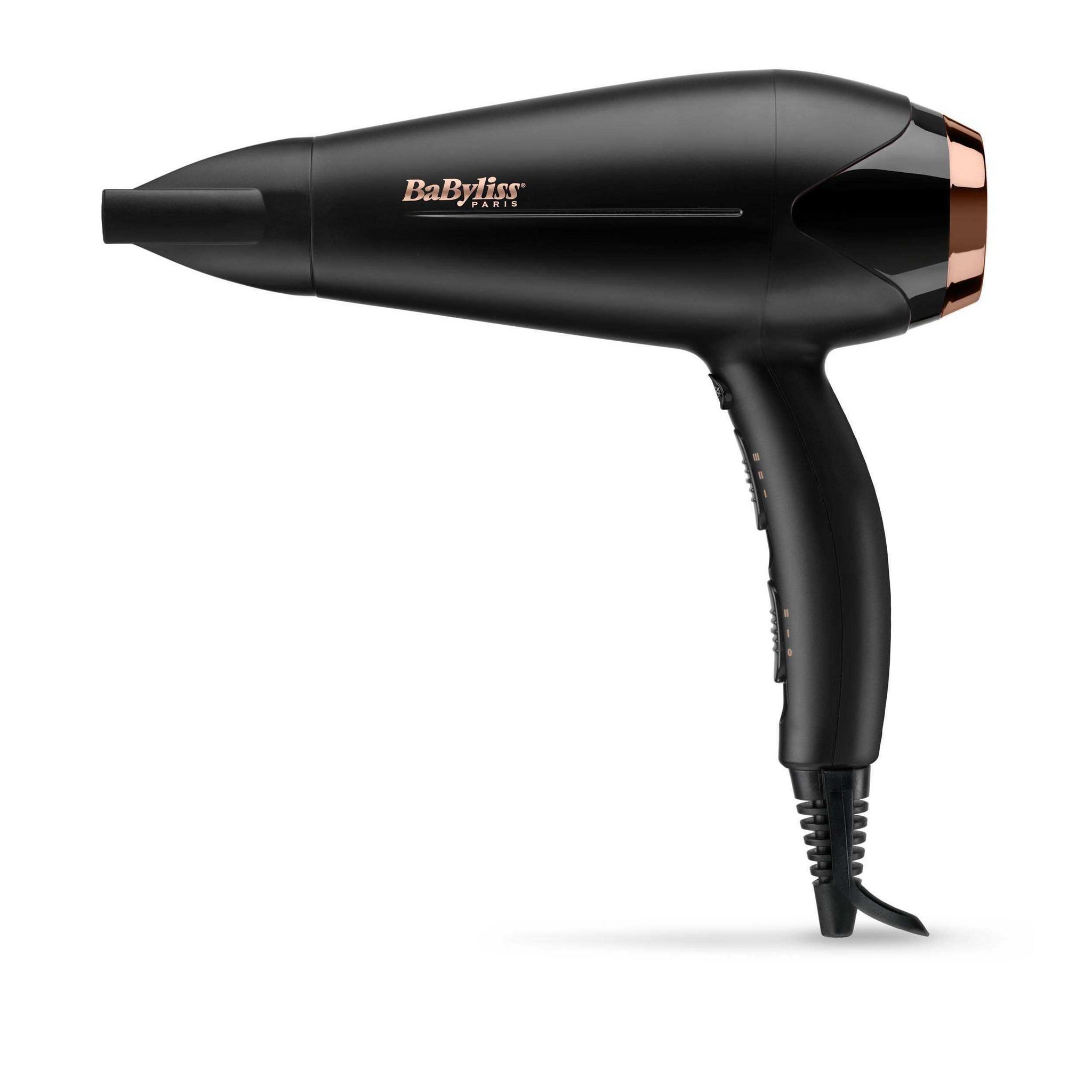 Voir la diapositive 2 : BABYLISS Sèche cheveux avec diffuseur fonction ionique D570DE - Noir
