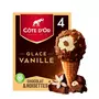 COTE D'OR Cône vanille chocolat & et noisettes 4 pièces 280g