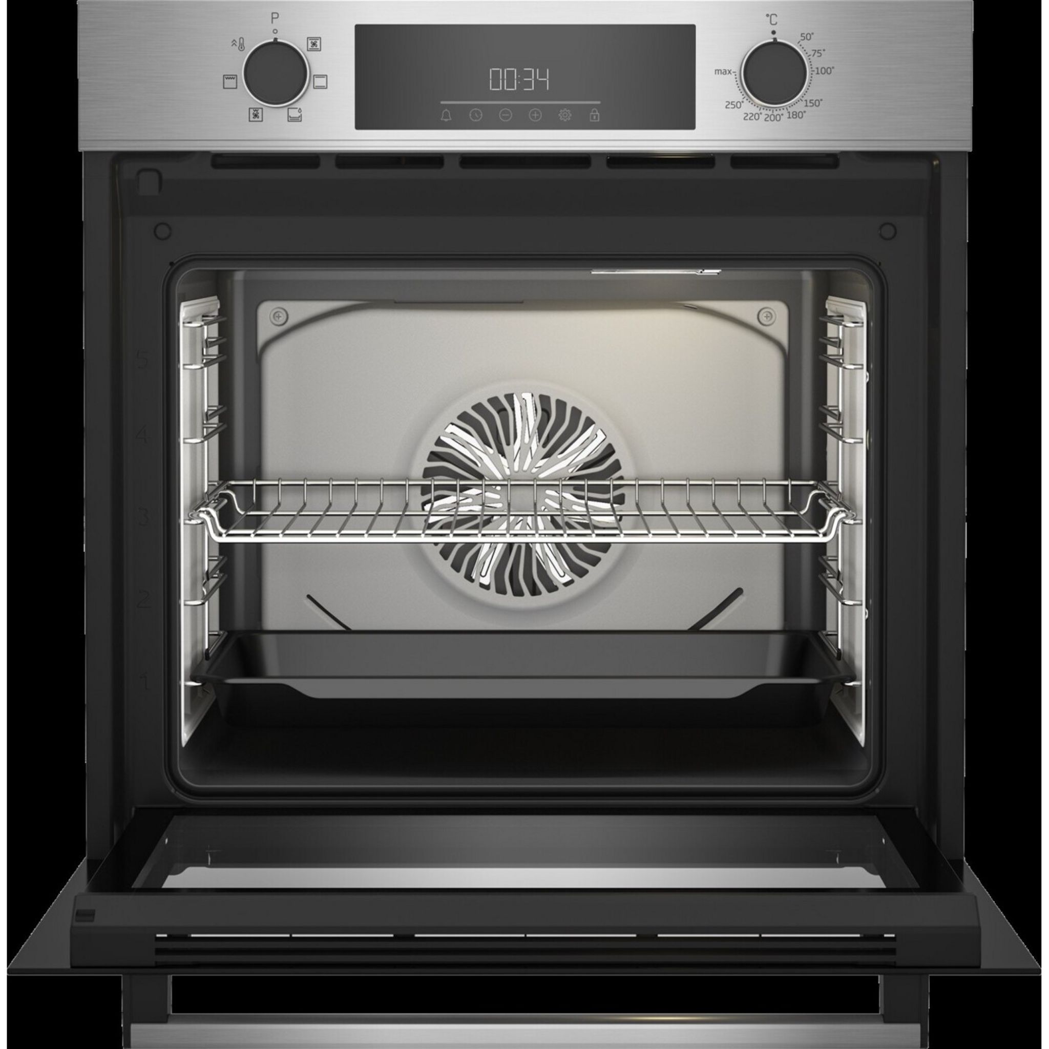 Voir la diapositive 3 : BEKO Four encastrable multifonction BBIE12300XC, 72 L, Chaleur brassée, A