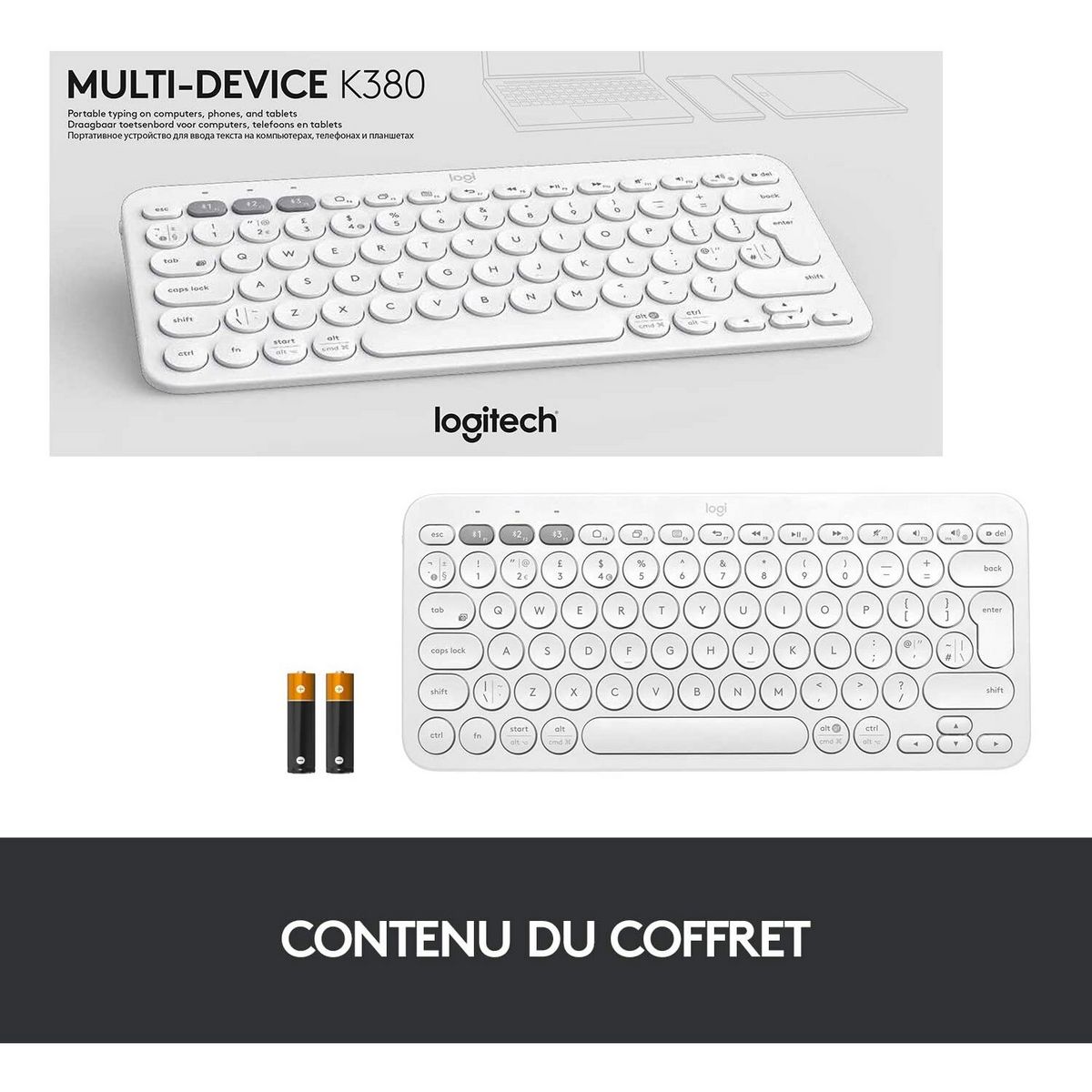 LOGITECH Clavier SF K380 - Blanc