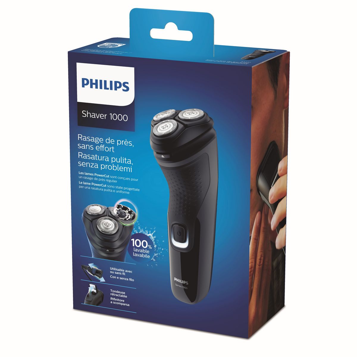 PHILIPS Rasoir électrique S1231/41 - Noir