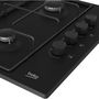 Voir la diapositive 10 : BEKO Table de cuisson gaz HIGG64123SB, 61 cm, 4 foyers