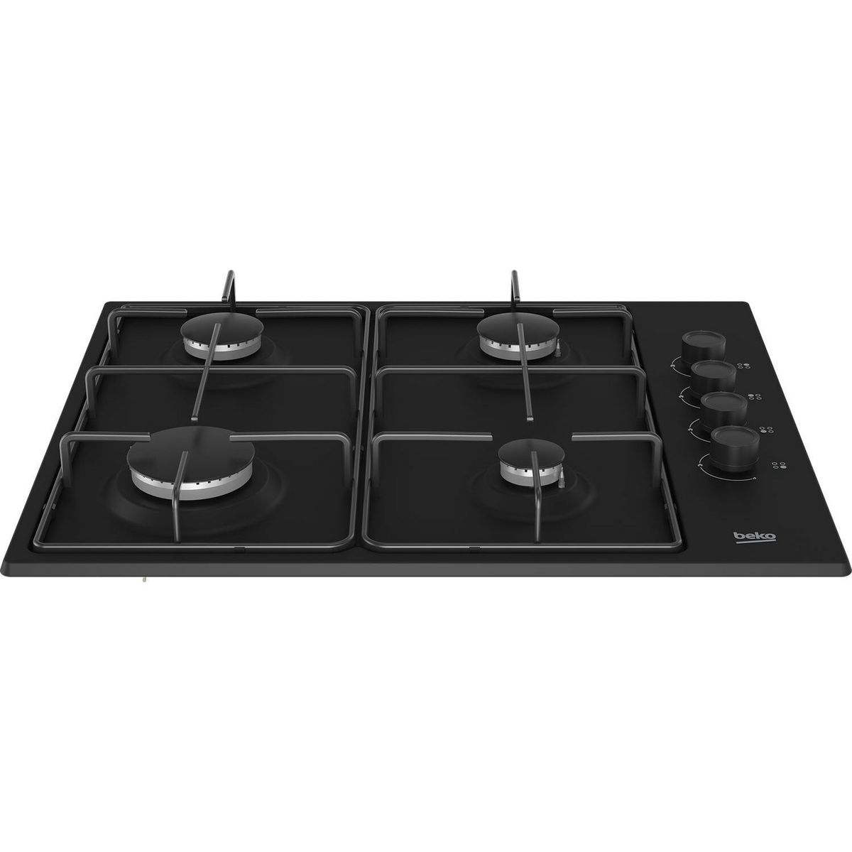 BEKO Table de cuisson gaz HIGG64123SB, 61 cm, 4 foyers