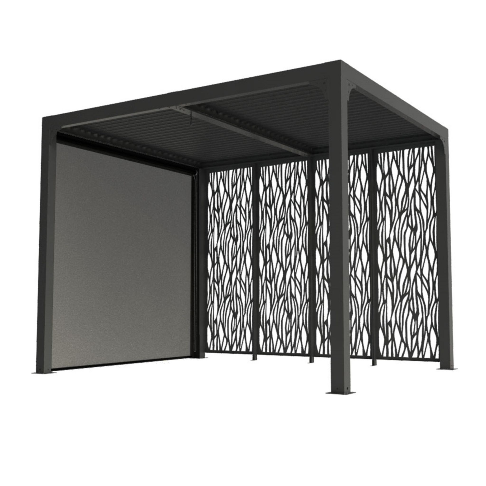 HABRITA Pergola bioclimatique - Autoportée - Aluminium - 7,2m²