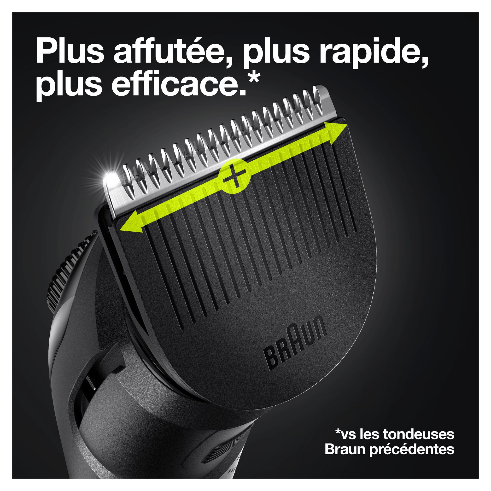 Voir la diapositive 3 : BRAUN Tondeuse barbe BT5341 - Noir
