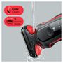 Voir la diapositive 3 : BRAUN Rasoir électrique 51-R1200S - Noir et rouge