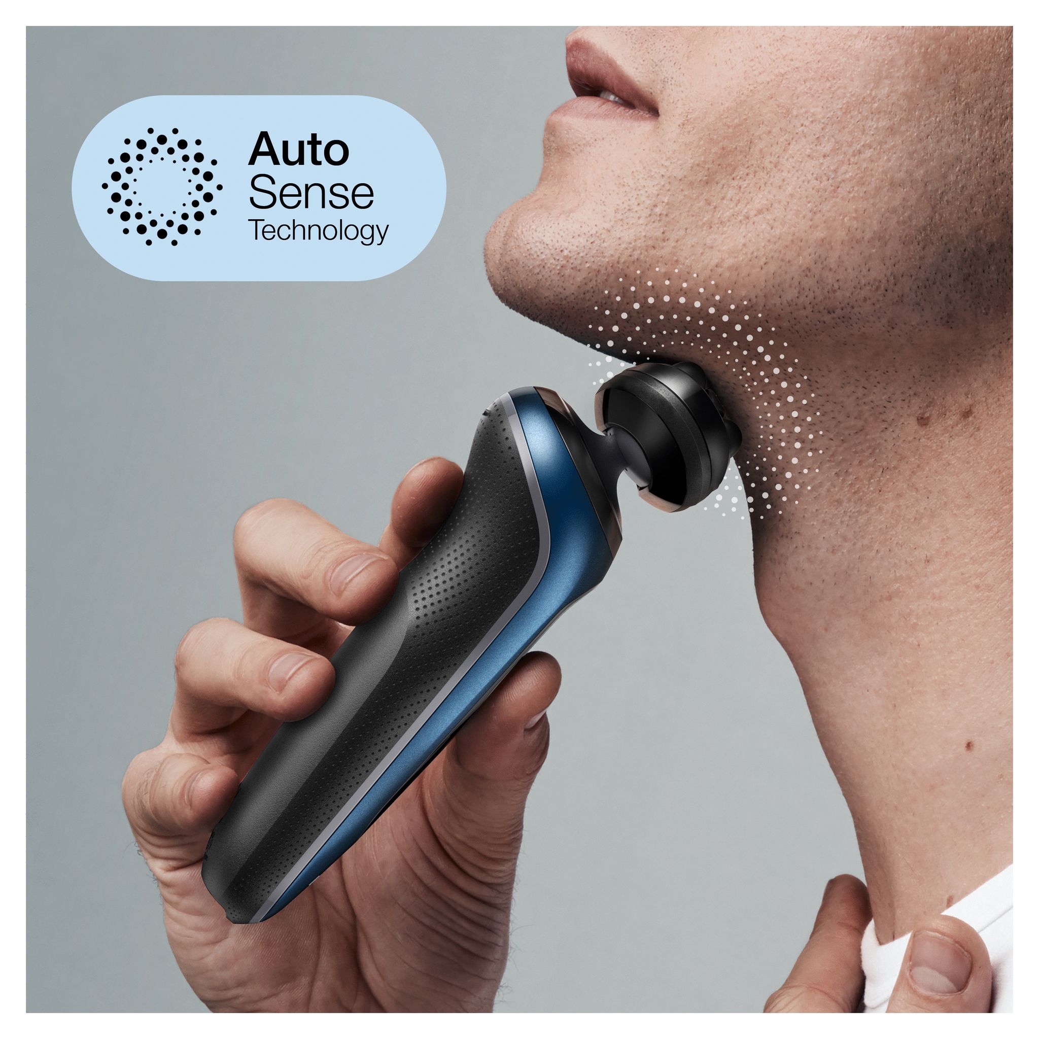 Voir la diapositive 4 : BRAUN Rasoir électrique 61-B1200S - Noir et bleu