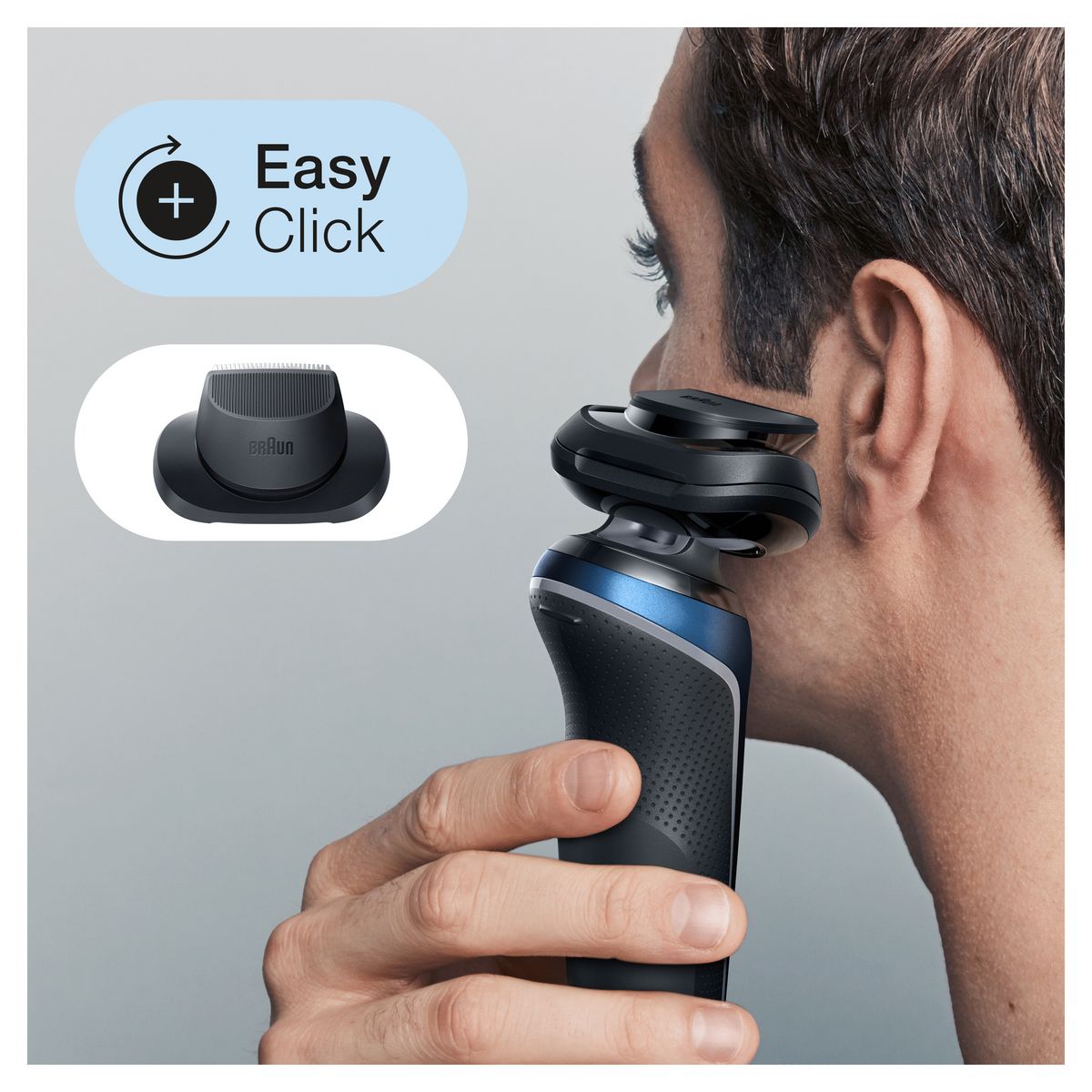 BRAUN Rasoir électrique 61-B1200S - Noir et bleu