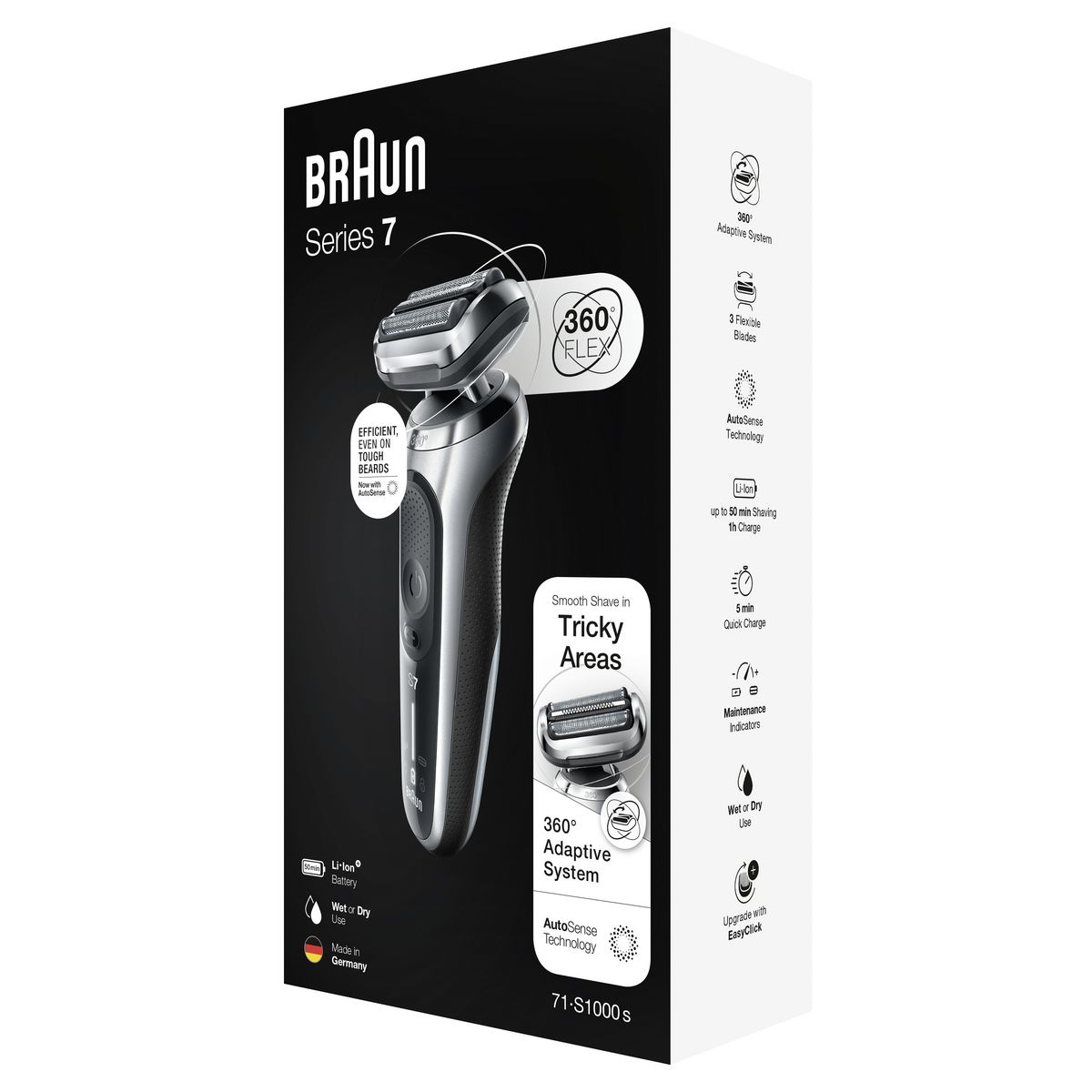 BRAUN Rasoir électrique 71-S1000S - Gris